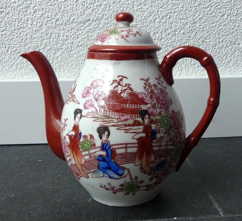 Chinees of Japans theepotje theepot porselein China Japan?, Huis en Inrichting, Keuken | Servies, Aziatisch, Gebruikt, Overige typen