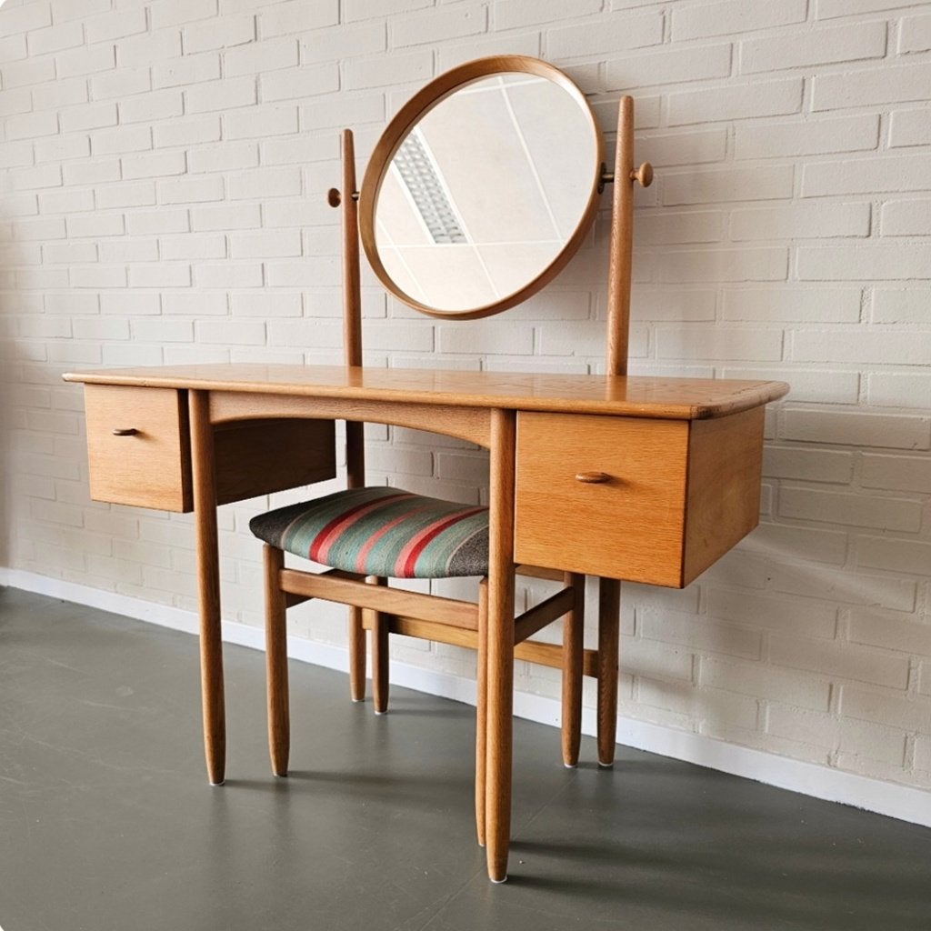 Vintage Bodafors Kaptafel met Kruk - Zweeds design, Zo goed als nieuw, X, Minder dan 100 cm, Vintage Scandinavisch design