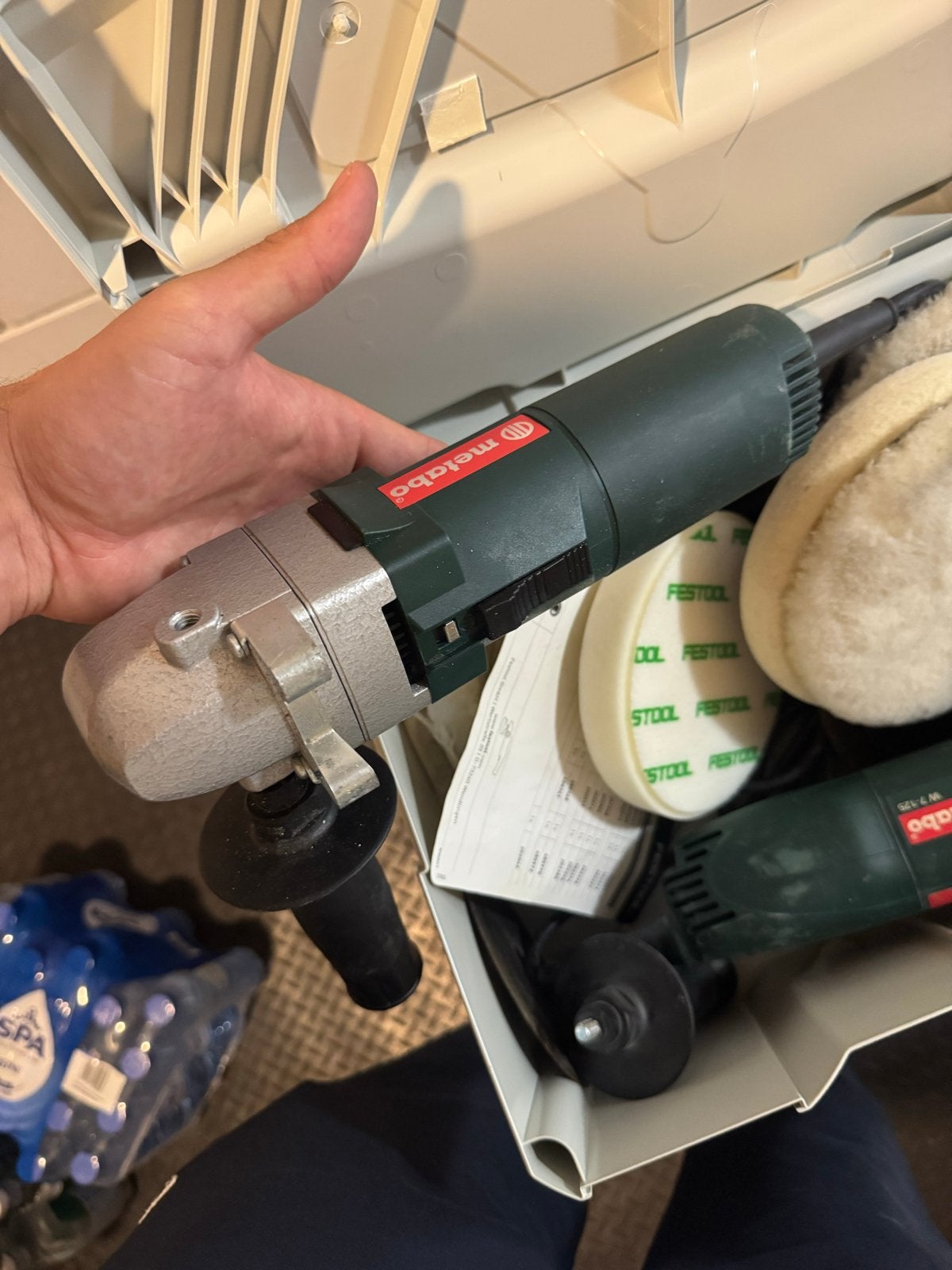 Metabo Slijptol en Poetsmachine Set, Doe-het-zelf en Verbouw, Gereedschap | Slijpmachines, Ophalen, Gebruikt, 700 tot 1000 watt
