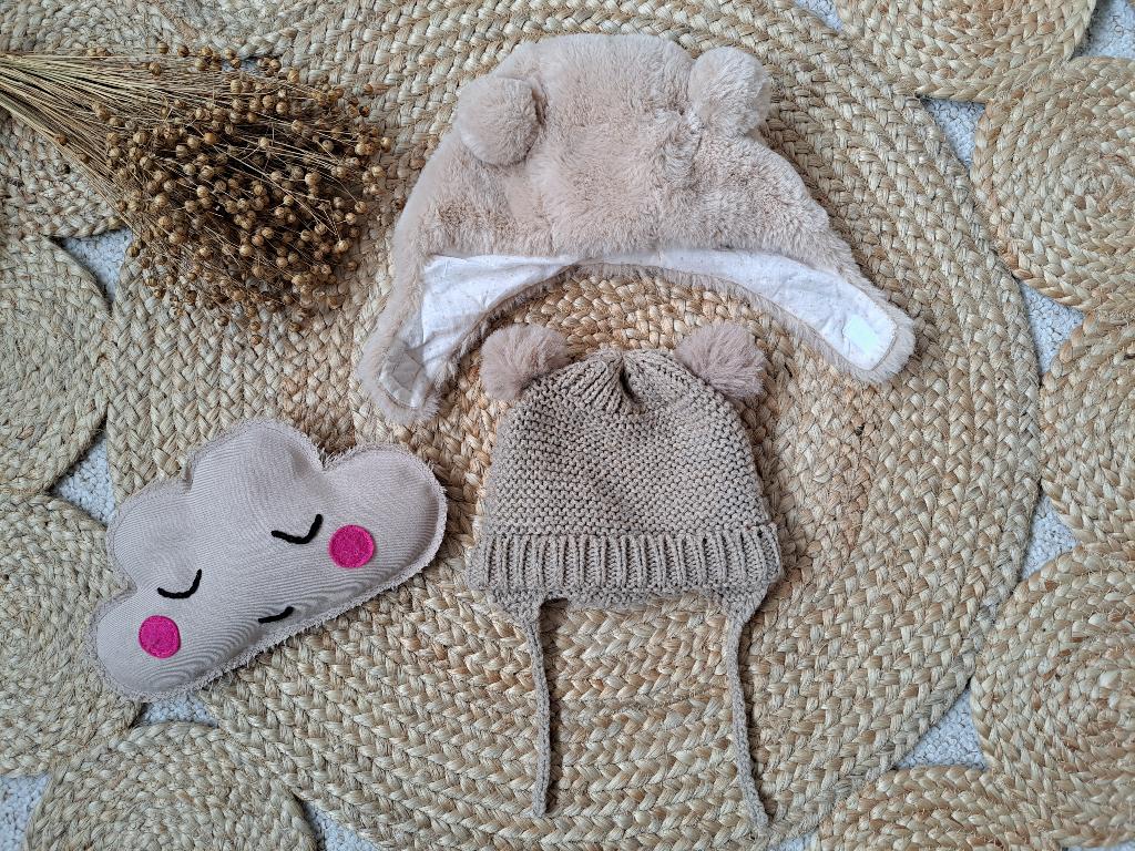 Schattige beige/bruine mutsjes, Kinderen en Baby's, Gebruikt, Meisje, Ophalen of Verzenden, Zara