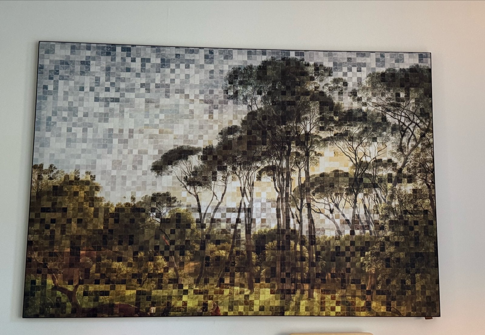 Mondiart Wandkleed 'Het Italiaanse landschap’ 120x180 cm, Ophalen, Zo goed als nieuw, 125 cm of meer, Schilderij