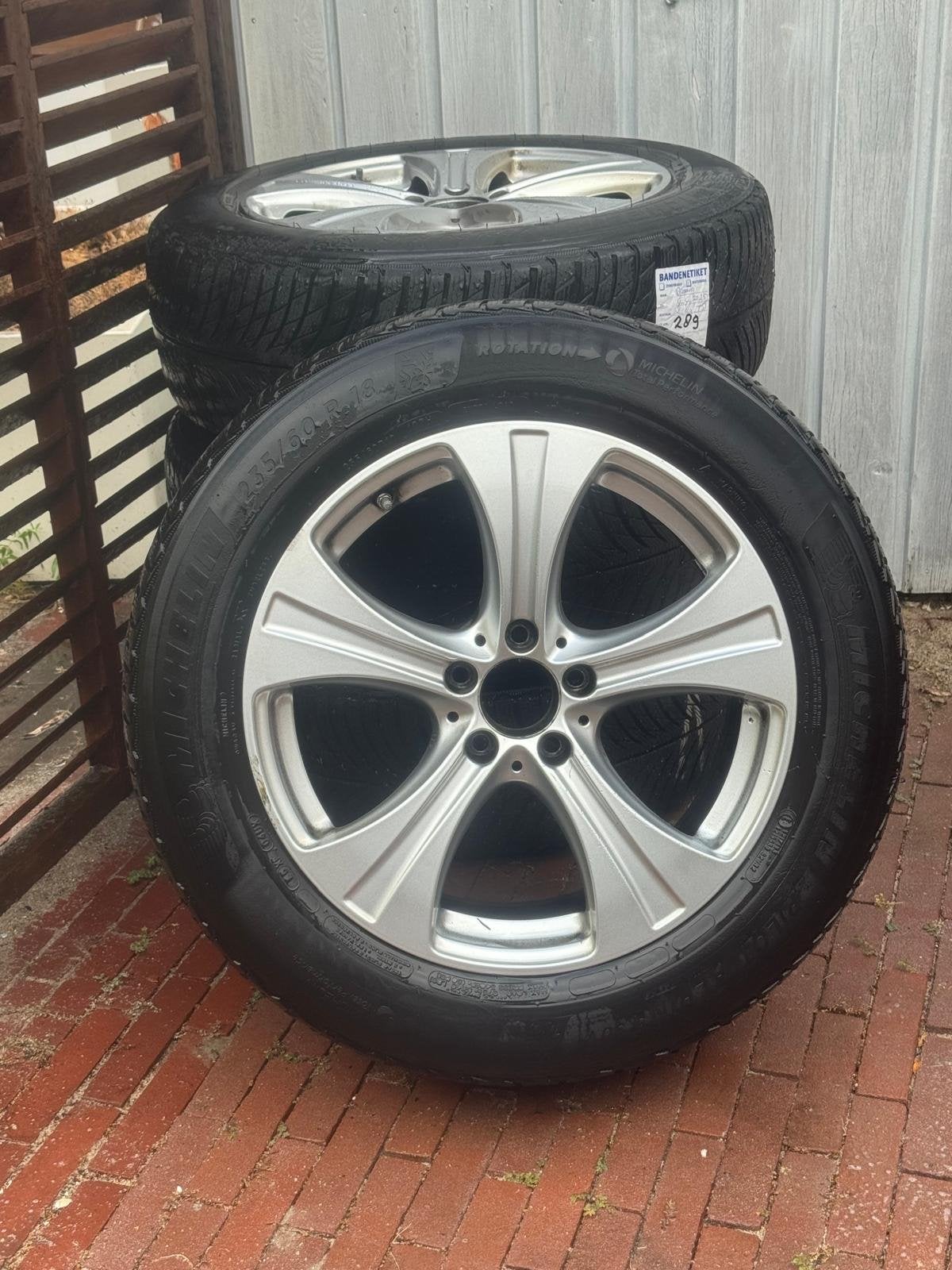 Winterbanden set Mercedes GLC 235/60 R18 Michelin, Auto-onderdelen, Banden en Velgen, Ophalen, 18 inch, Gebruikt, Banden en Velgen