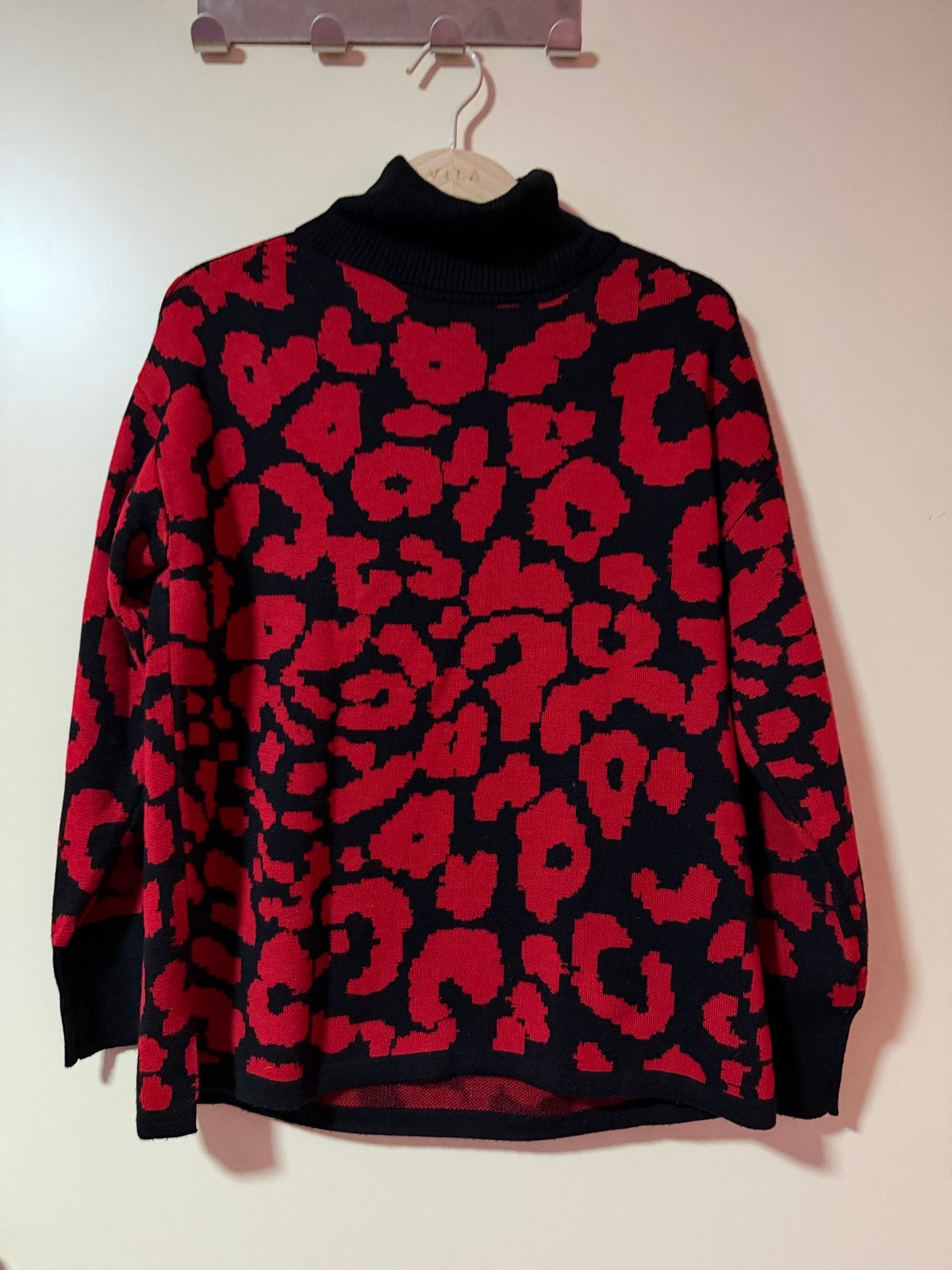 Yest coltrui met luipaardprint - rood/zwart, maat 38, Ophalen of Verzenden, Gedragen, Maat 38/40 (M), Rood