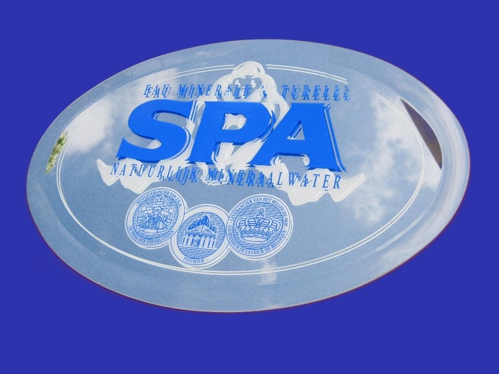 Spiegel Spa 32-48,5cm SPA MONOPOLE., Ophalen, Zo goed als nieuw, Reclamebord