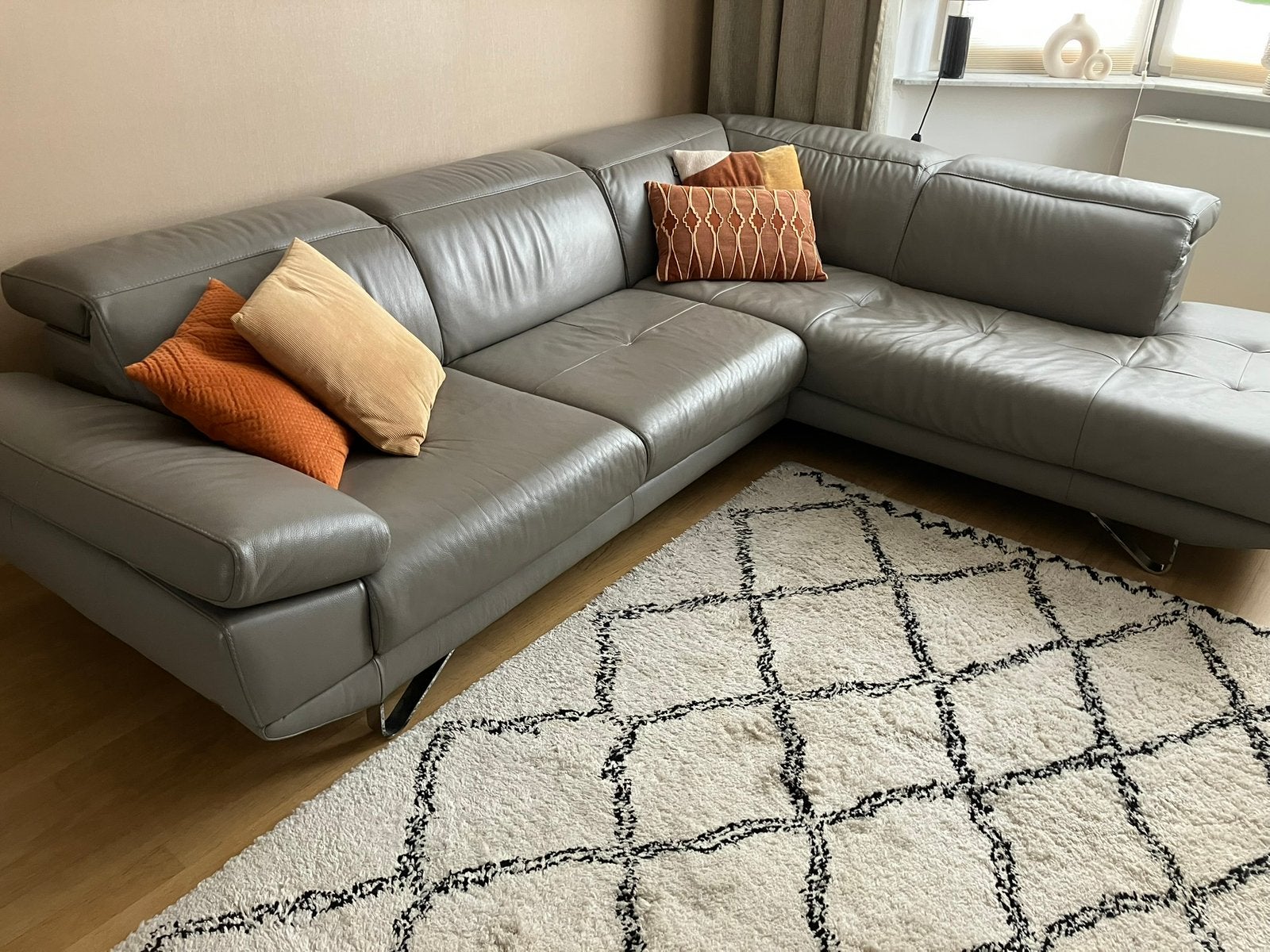 Lederen hoekbank Natuzzi, Huis en Inrichting, Ophalen, Zo goed als nieuw