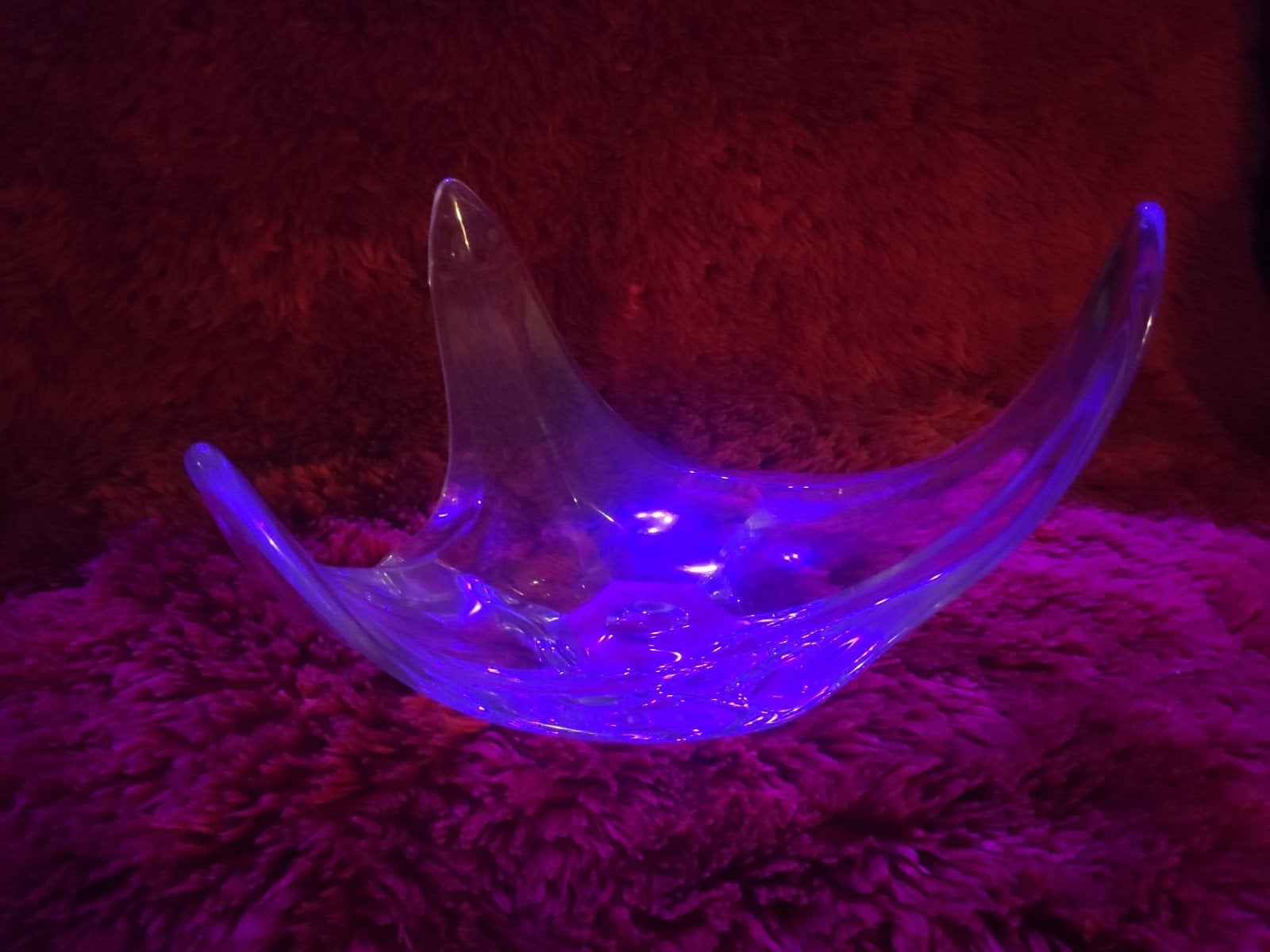 Grote zware kristallen schaal / fruitschaal – 32 cm, Huis en Inrichting, Gebruikt, Schaal, Ophalen of Verzenden, Glas