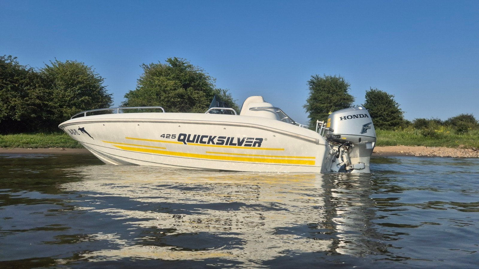 Quicksilver 425 met Honda 50pk 4 takt buitenboordmotor, Gebruikt, Tot 1.00 meter, Viertaktmotor, Ophalen of Verzenden