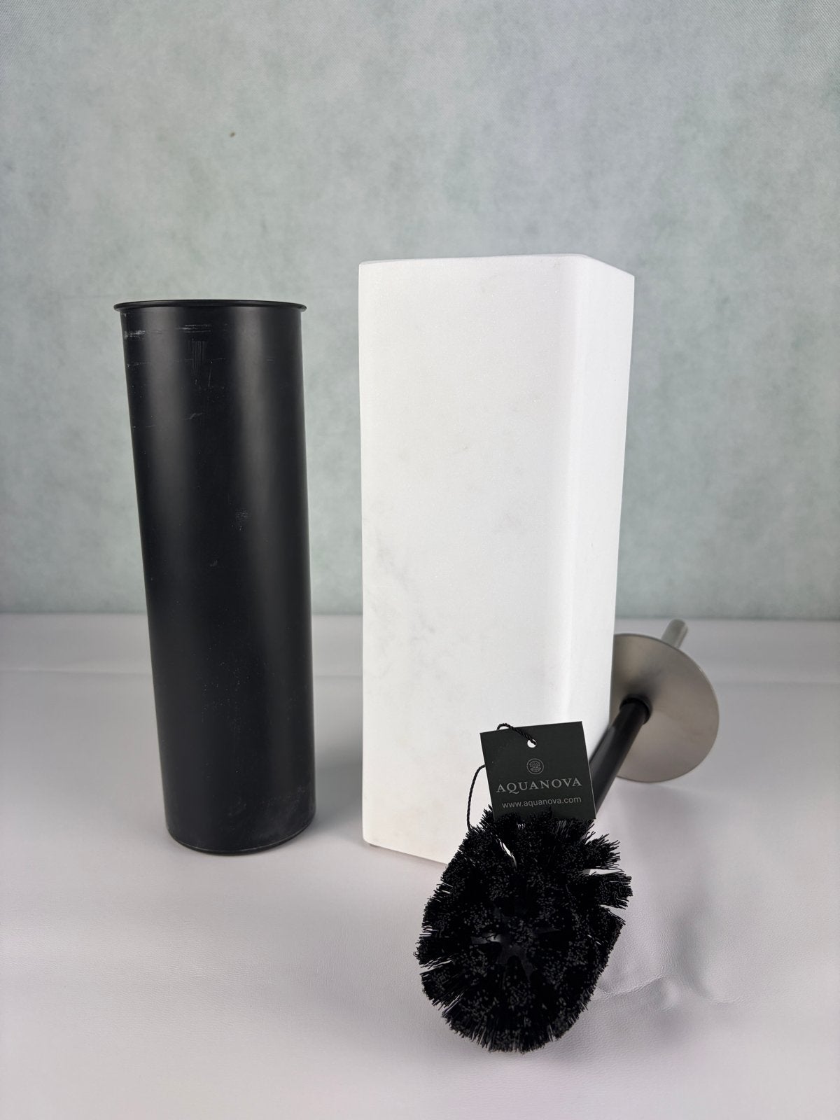 Aquanova Hammam Toiletborstelhouder Wit Natuursteen, Toilet-accessoire, Nieuw, Support@aquanova.com, Ophalen of Verzenden