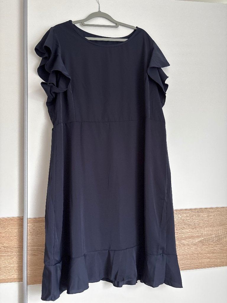 Jurk maat 48, Kleding | Dames, Grote Maten, Ophalen of Verzenden, Nieuw, Blauw, Jurk