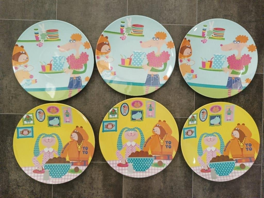 Melamine borden Hema, Hema, Kunststof, Ophalen of Verzenden, Zo goed als nieuw