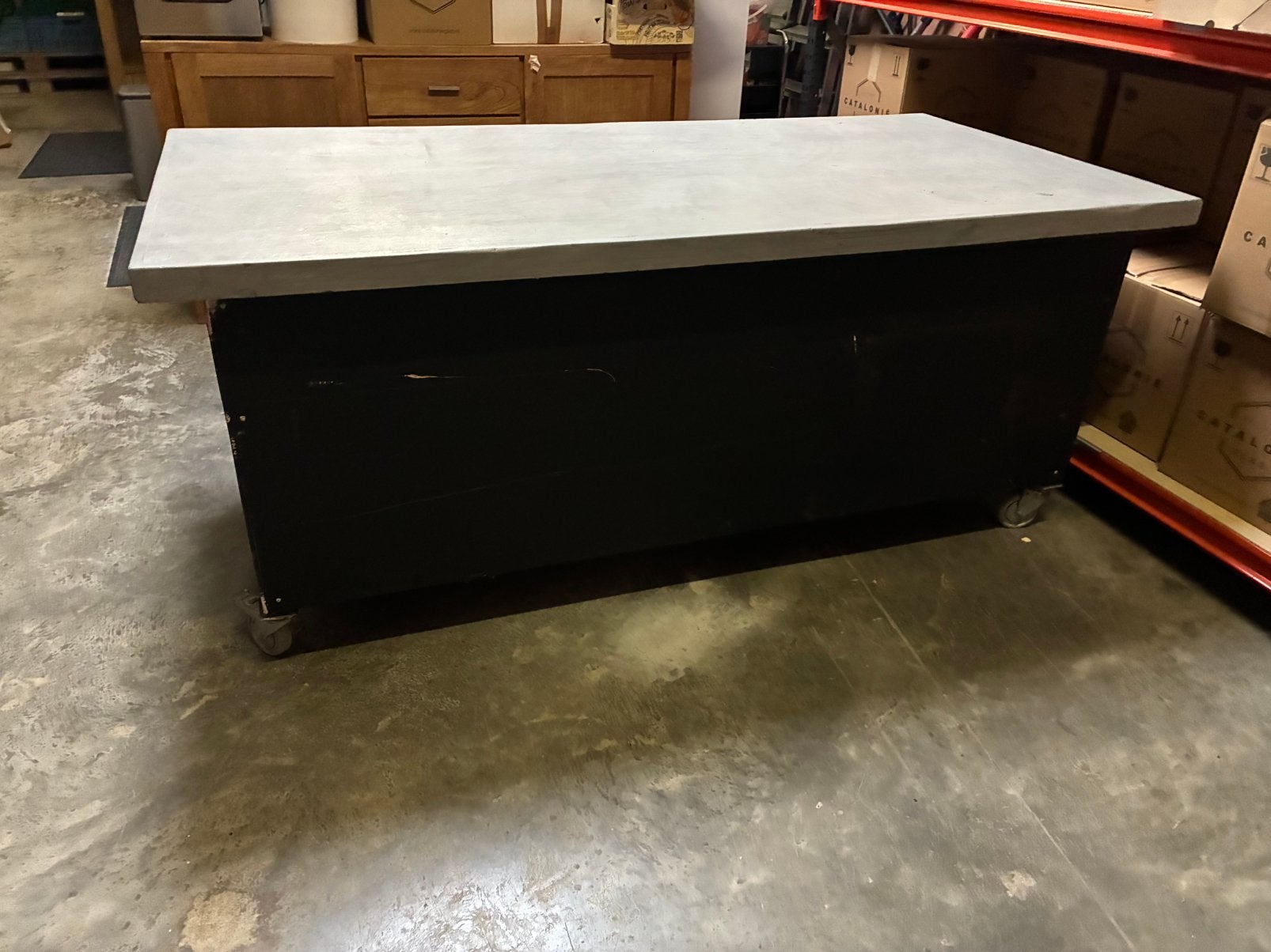 Tafel op wielen / toonbank / knutseltafel, Ophalen, Gebruikt