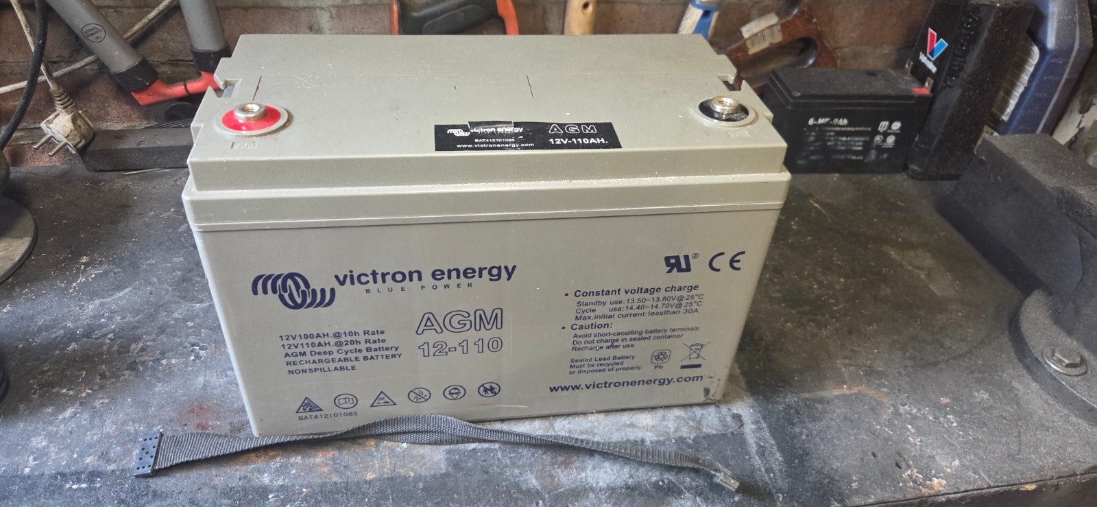 Victron Energy AGM Accu 12V-110Ah Deep Cycle Batterij, Ophalen, Gebruikt