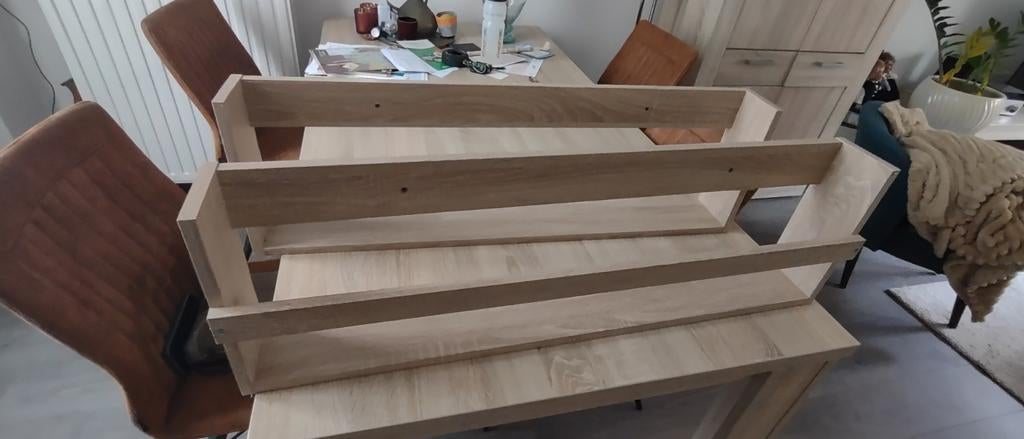 Houten rekken 90x10x27 cm, Ophalen, Gebruikt