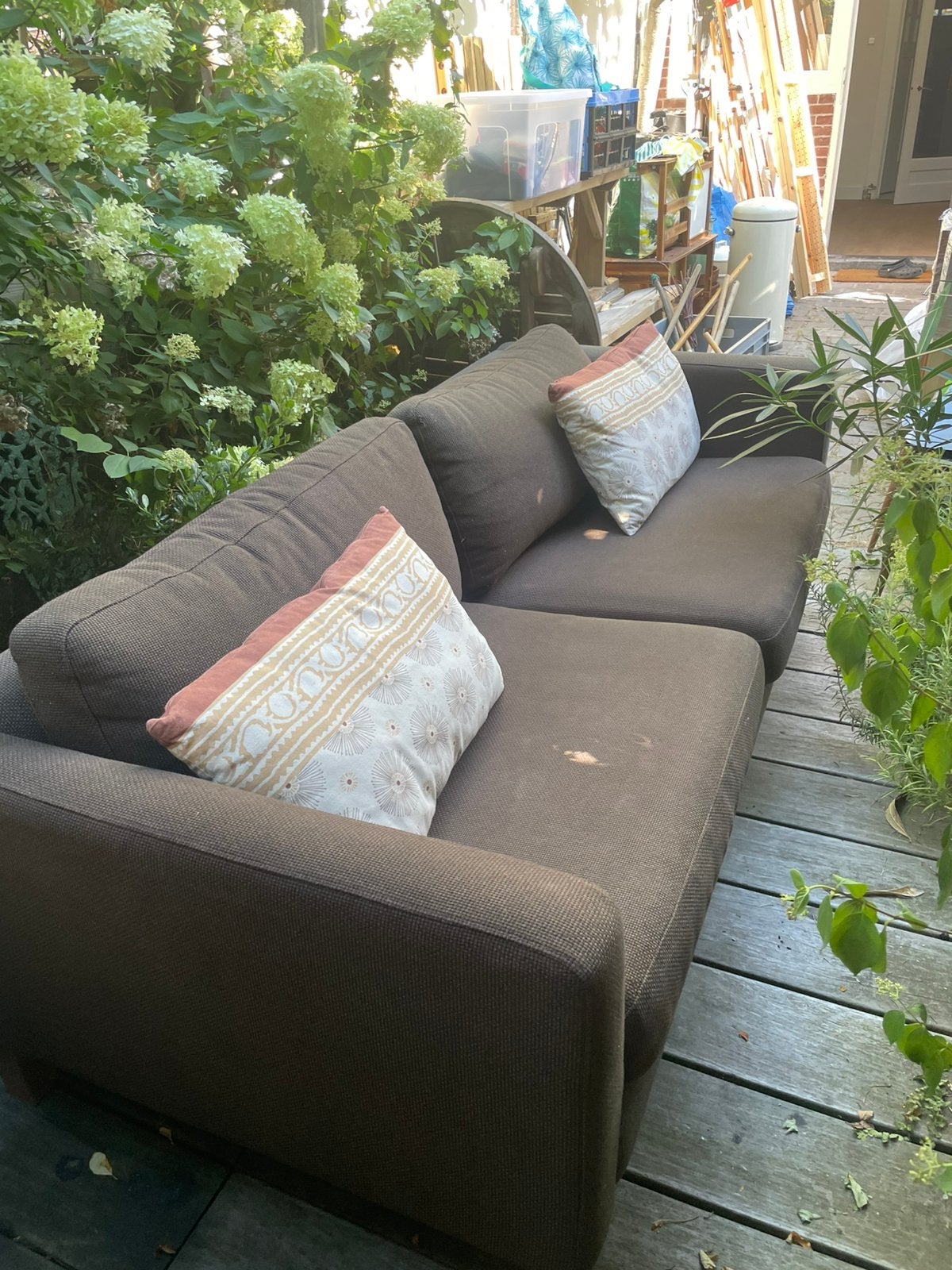 Karlstad bank IKEA bruin, Ophalen, Gebruikt, Driepersoons, 75 tot 100 cm