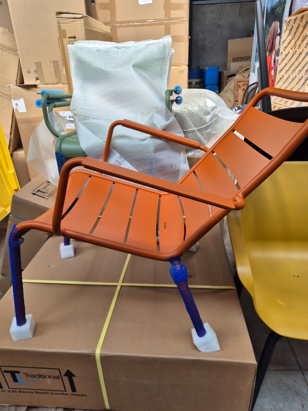 Nieuwe fermob Luxembourg low chairs Orange, Ophalen, Nieuw, Aluminium