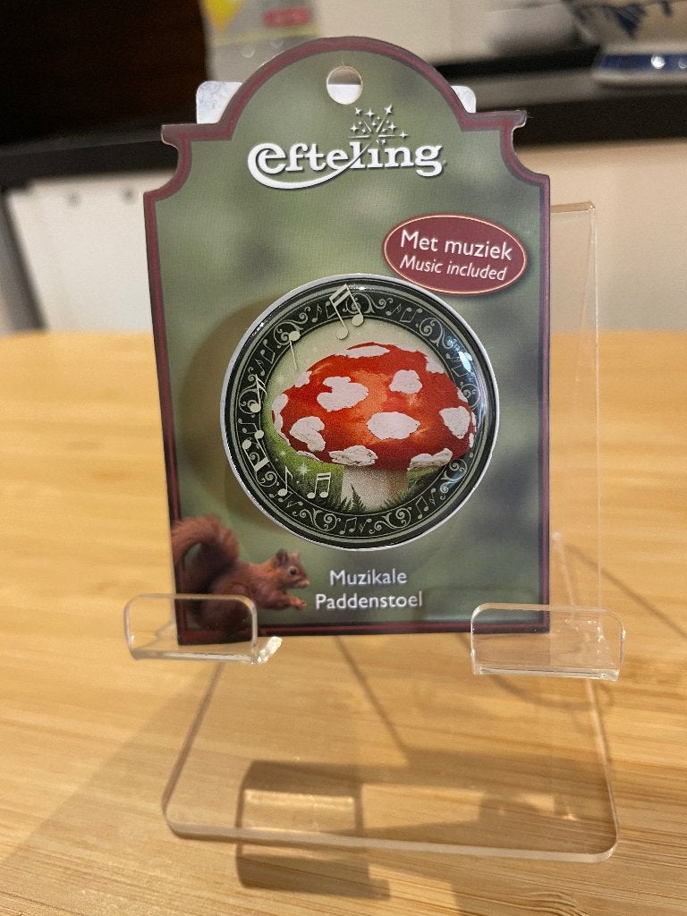 Efteling muziek paddenstoel pin, Ophalen, Nieuw, Button of Speldje