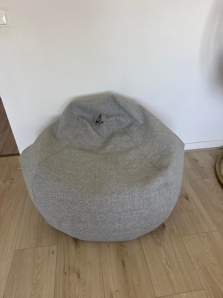 Grijze zitzak - comfortabel en stijlvol, Ophalen of Verzenden, Gebruikt, Grijs, Zitzak