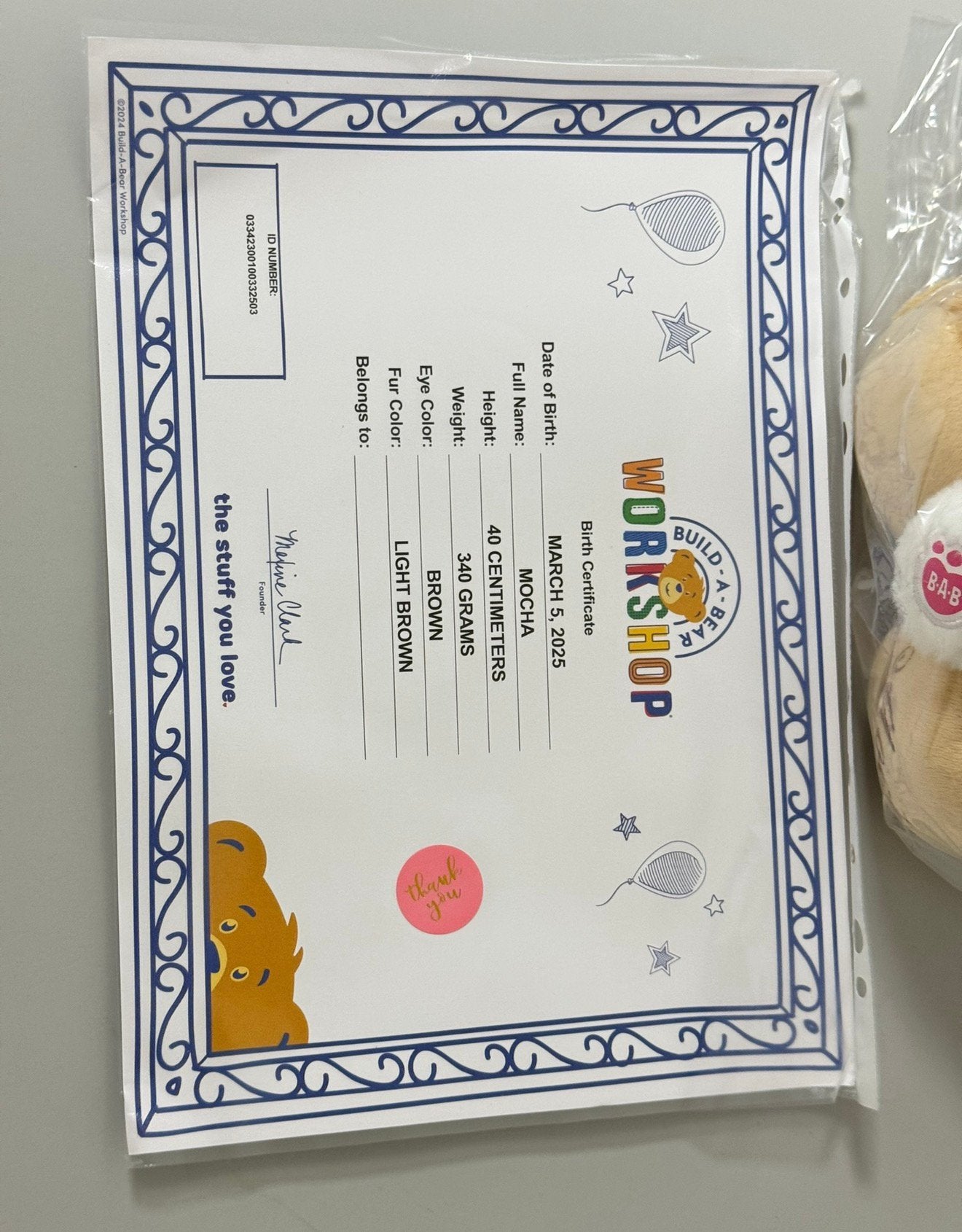 Cinnamoroll Mocha Milk Zeldzaam Build a bear + certificaat, Nieuw, Ophalen of Verzenden, H, H