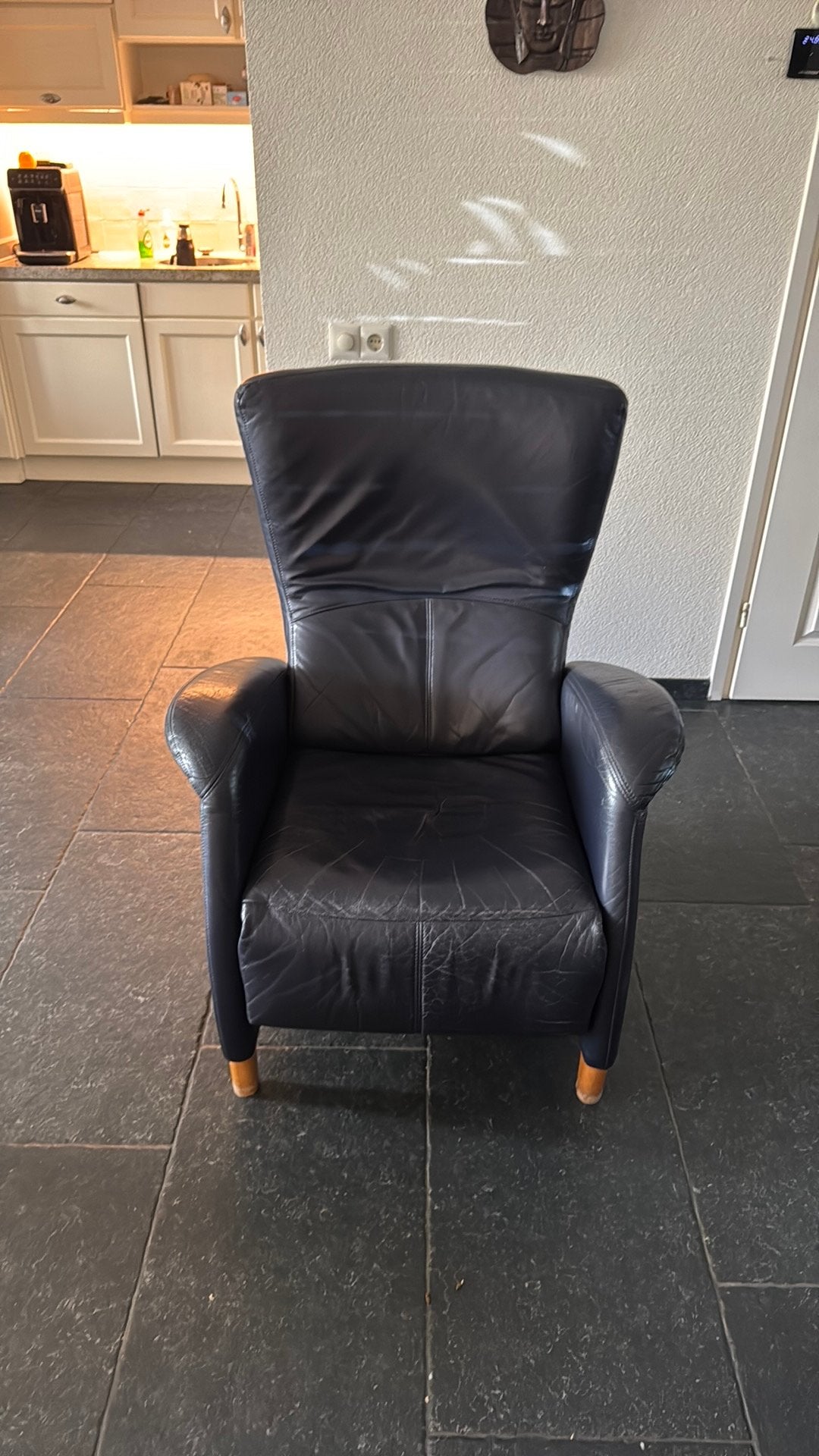 Relax stoel, Huis en Inrichting, Fauteuils, Ophalen, Gebruikt, 75 tot 100 cm, Leer