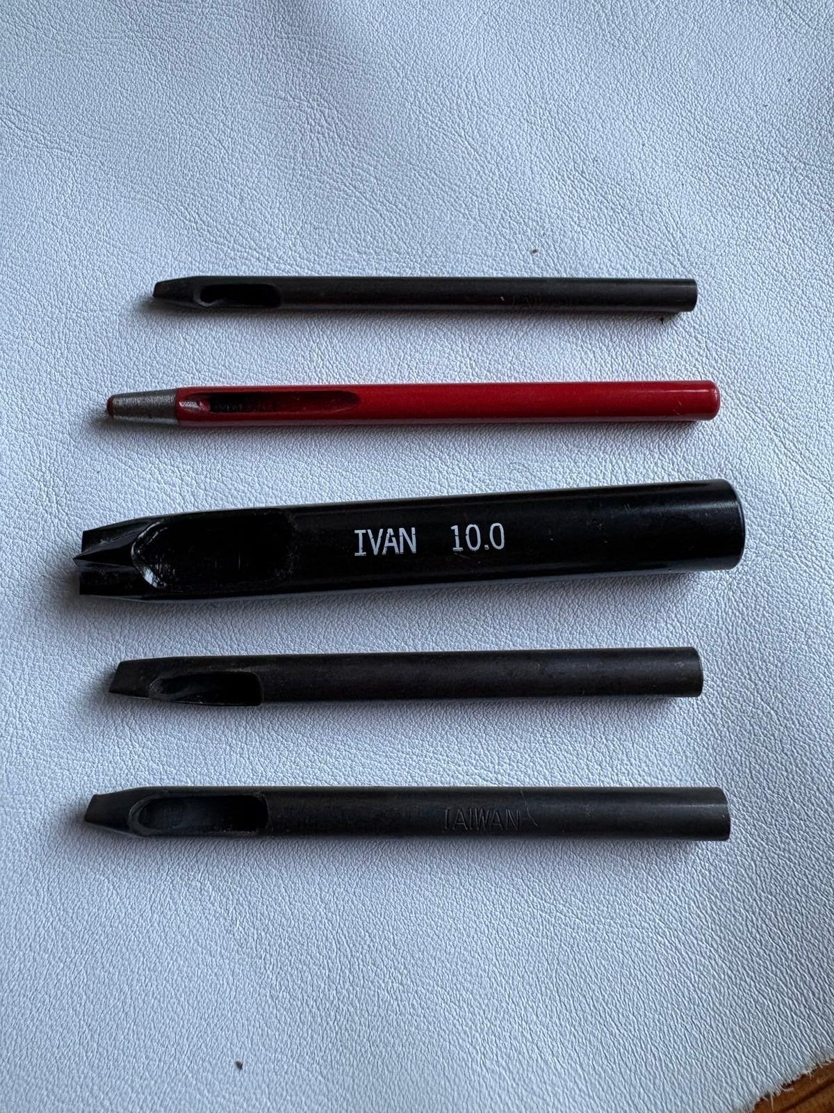 Set van 5 leren ponsen - IVAN 10.0 en Taiwan, Verzenden, Gebruikt, Overige typen, Overige merken