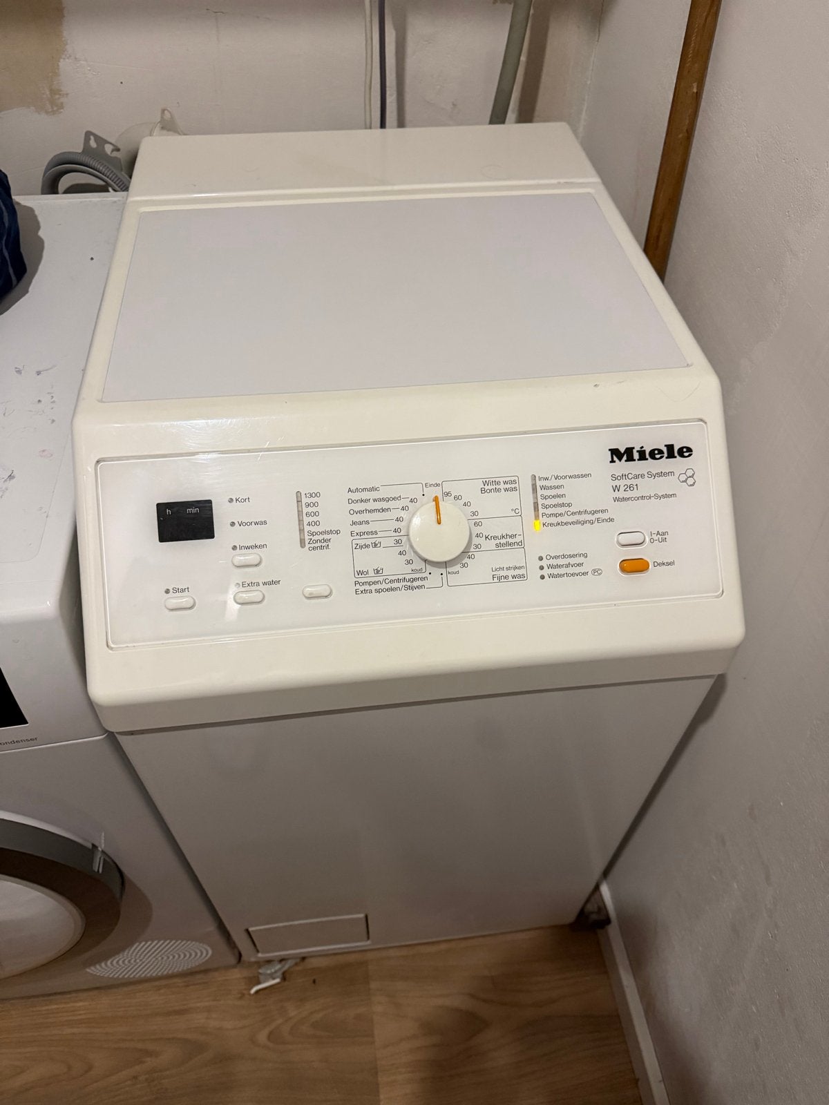 Miele bovenlader wasmachine - Recent onderhoud gehad!, Witgoed en Apparatuur, Wasmachines, Ophalen, 6 tot 8 kg, Bovenlader, Wolwasprogramma