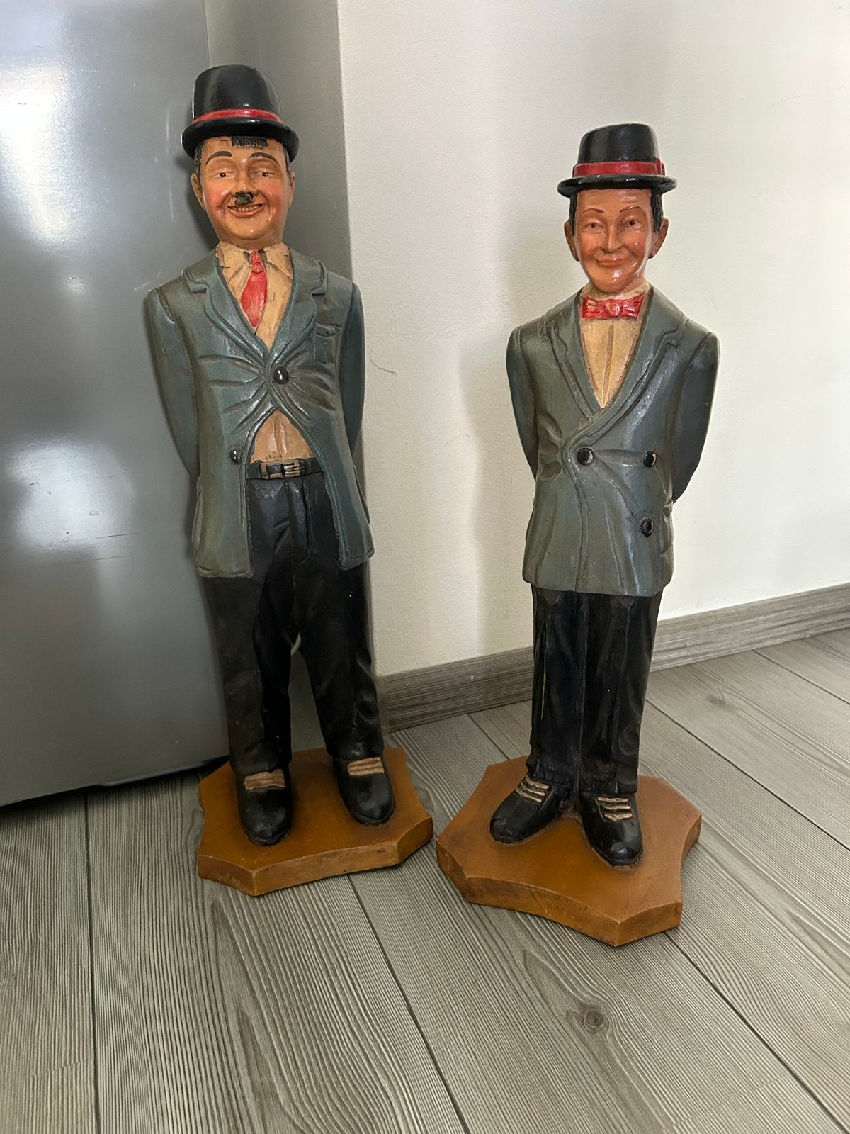 Vintage Laurel & Hardy Beelden - 60 cm, Verzamelen, Ophalen, Gebruikt, Mens