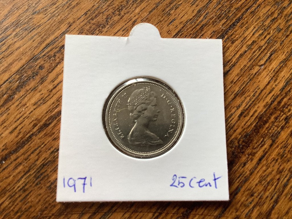 Canada Queen Elizabeth II 25 cent 1971 Zilver, Verzenden, Noord-Amerika, Losse munt, Zilver