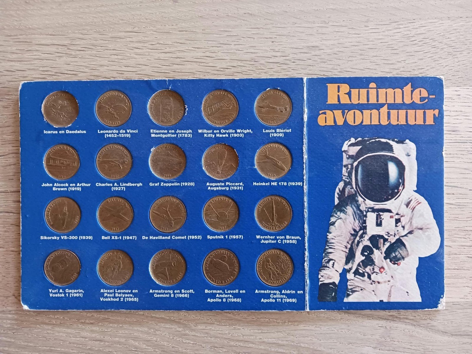 Set van 20 messing munten Ruimte-avontuur, Verzenden, Setje