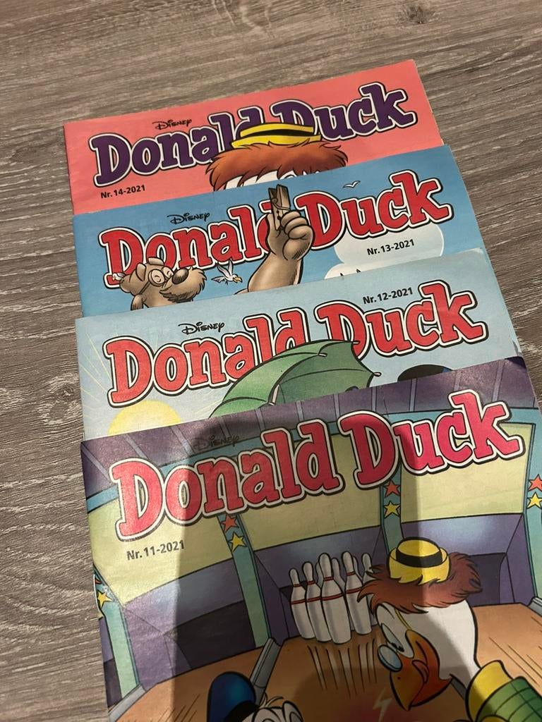 4x donald duck / nr 11, 12, 13, 14 / jaar 2021, Meerdere comics, Ophalen of Verzenden, Zo goed als nieuw, Europa