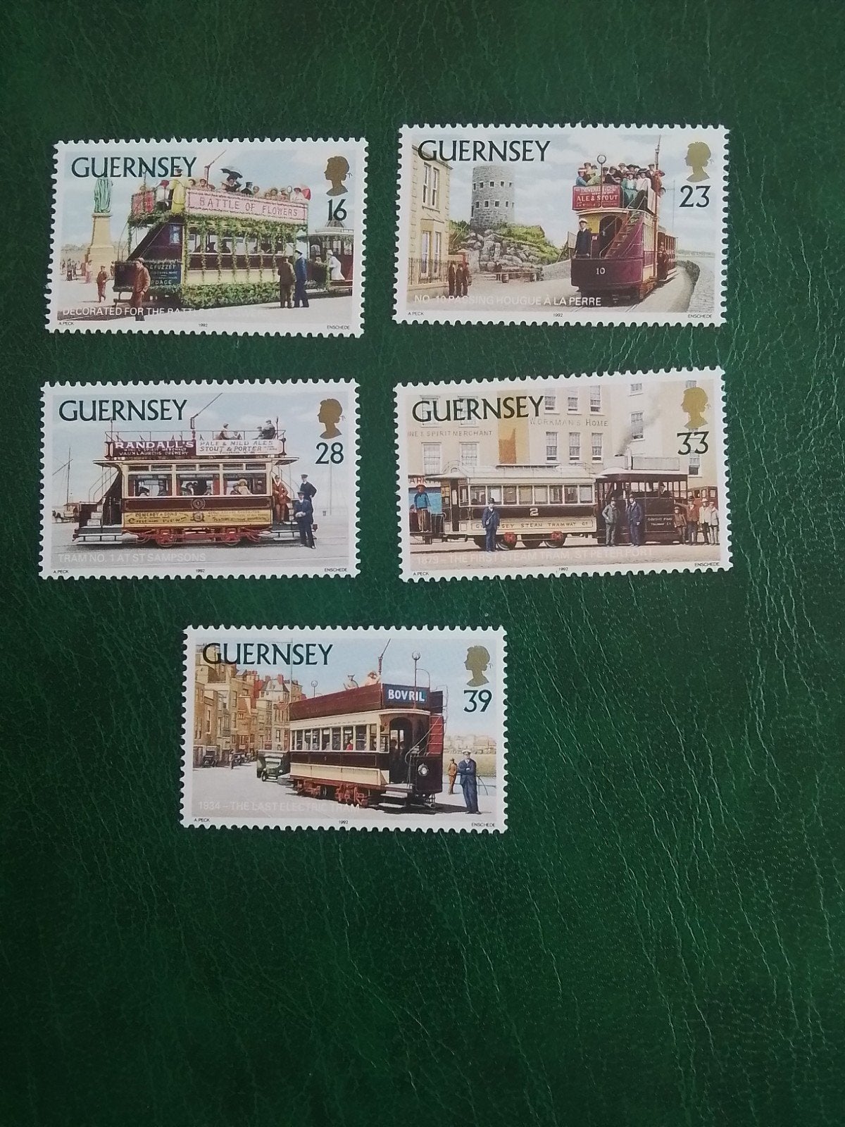 Guernsey 1992 trams postfris, Postzegels en Munten, Ophalen of Verzenden, Postfris