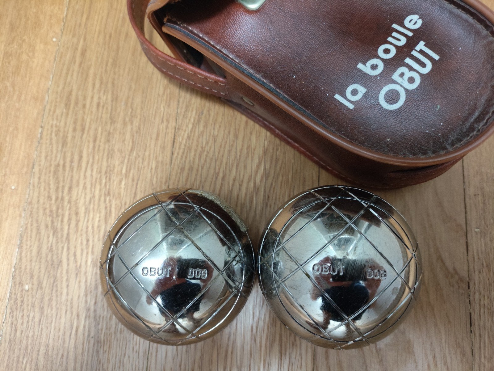 Obut petanqueballen met hoesje, Ophalen of Verzenden, Gebruikt