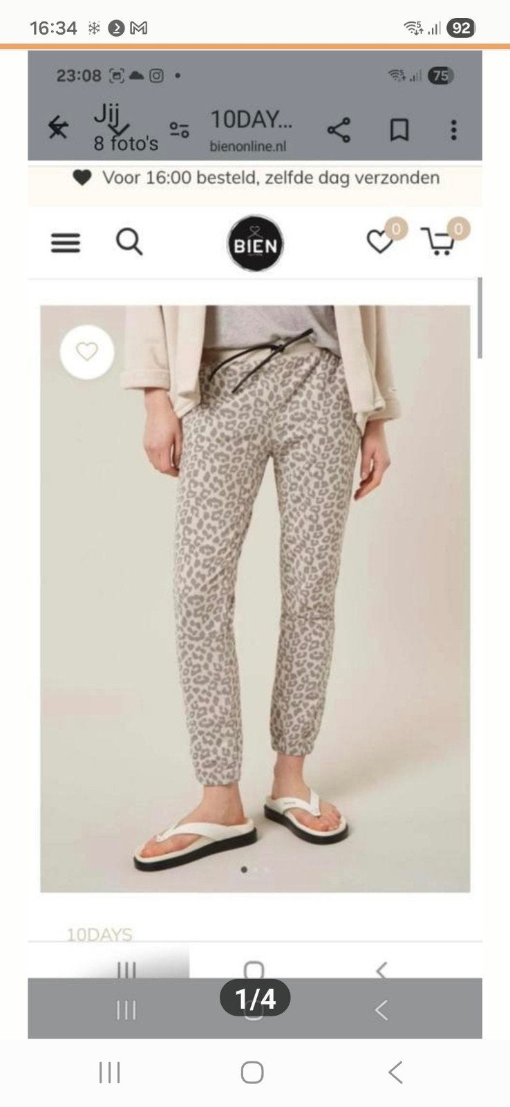 10 Days jogger Leo print izgs mt M, Ophalen of Verzenden, Zo goed als nieuw, Grijs, Lang