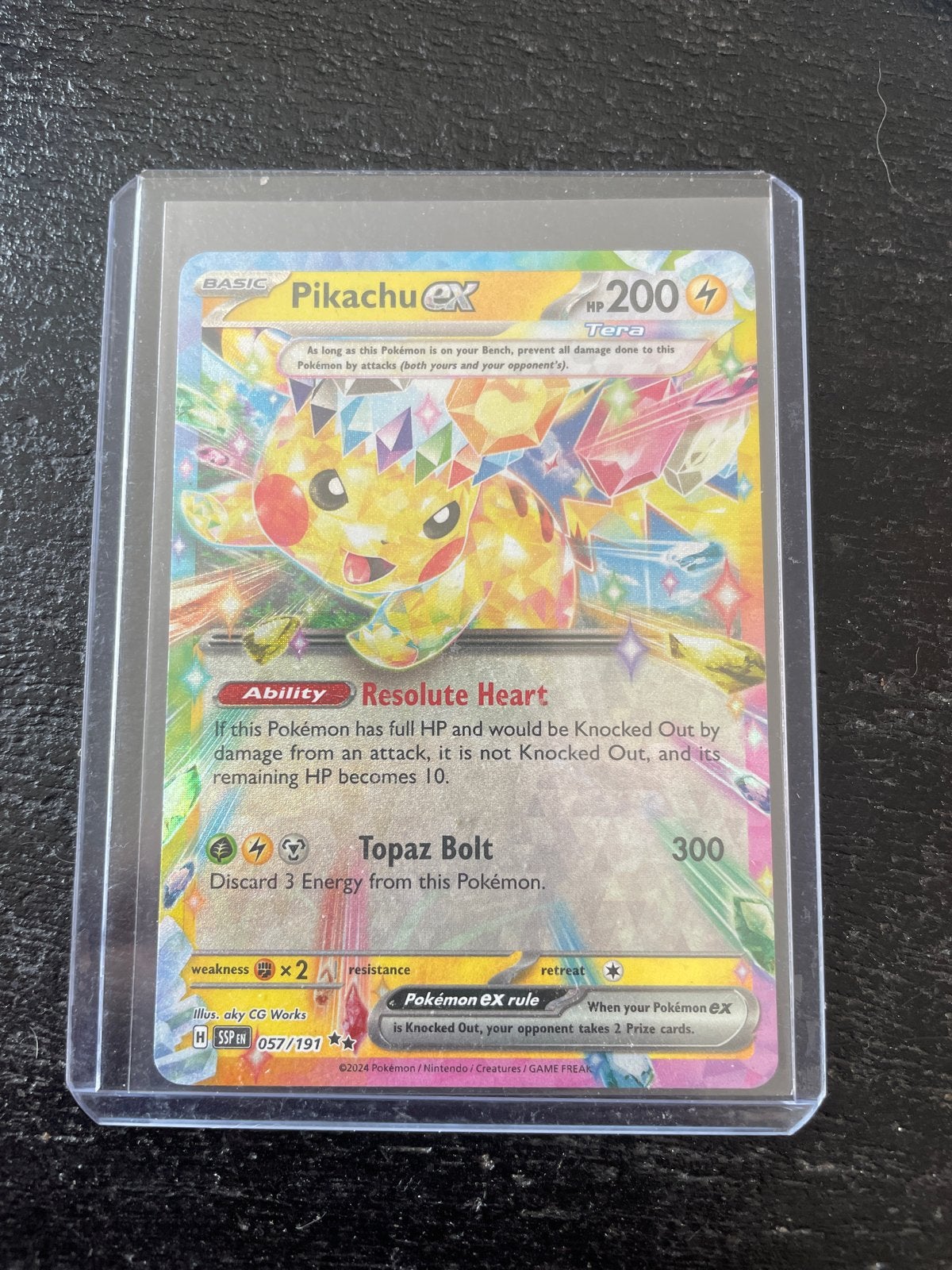 Pikachu ex Tera (057/191) Pokémon kaart, Hobby en Vrije tijd, Verzamelkaartspellen | Pokémon, Zo goed als nieuw, Losse kaart, Ophalen of Verzenden
