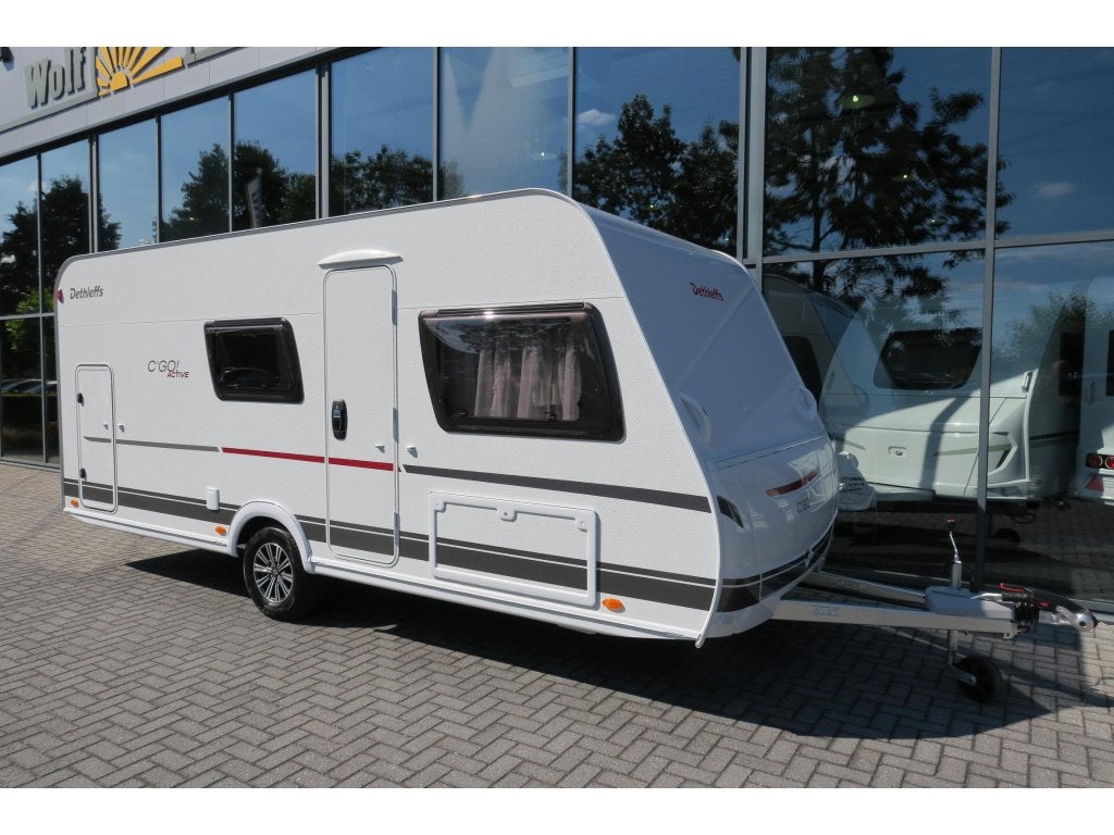 Dethleffs C'Go 495 QSK STAPELBED+VASTBED 210cm, Caravans en Kamperen, Serviceluik, Bedrijf, Treinzit, Tot en met 5