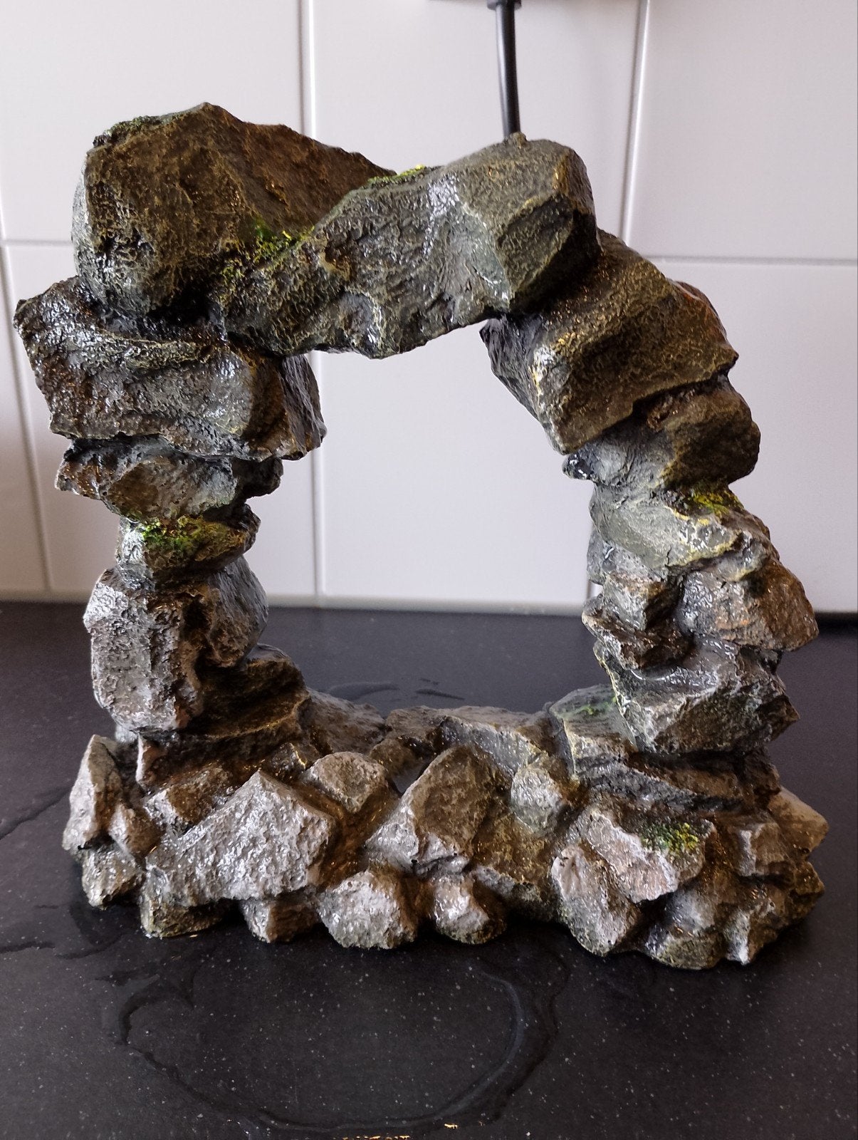 Aquarium Decoratie - Kunststof Rotspoort / Rotsboog met Mos, Ophalen