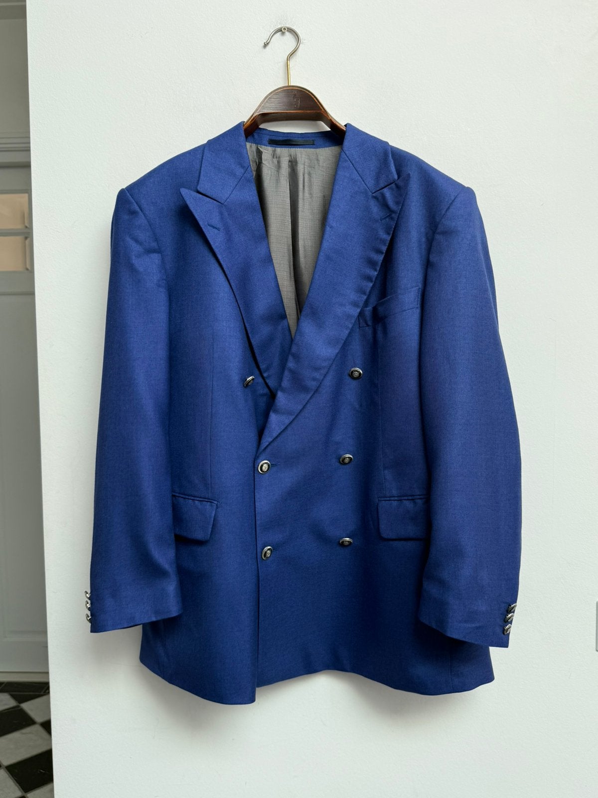 Giovanni Ferale blauwe kasjmier blazer Carlo Barbera maat 52, Kleding | Heren, Ophalen of Verzenden, Zo goed als nieuw, Maat 52/54 (L)