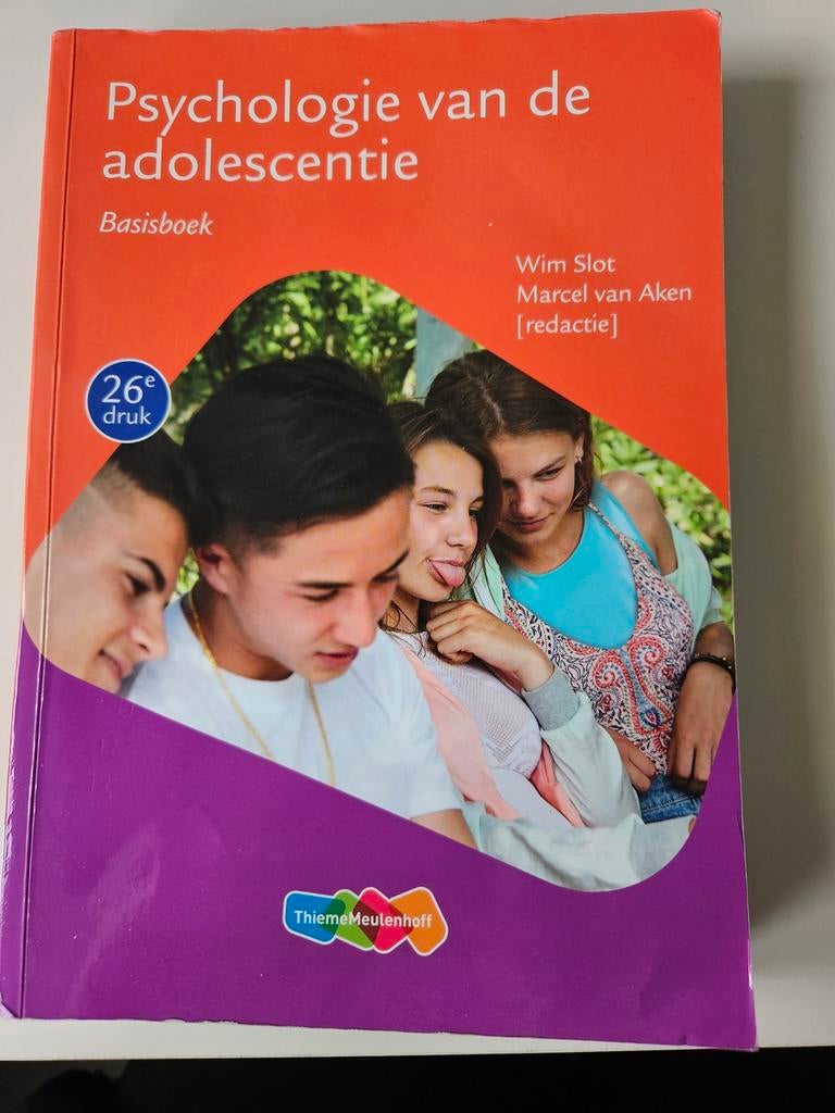 Psychologie van de adolescentie - Basisboek, Boeken, Ophalen, Zo goed als nieuw, Ontwikkelingspsychologie, Wim Slot, Marcel van Aken (redactie)