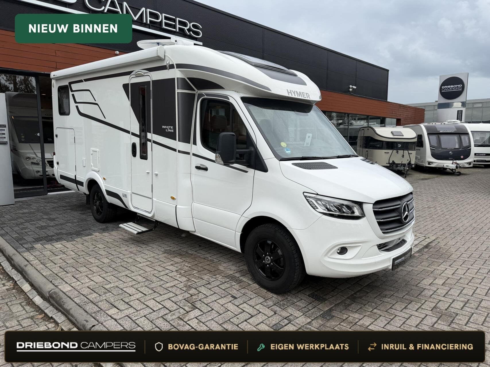 Hymer B600 MC White-Line Automaat Enkele Bedden Lithium Omvo, Automaat, Airbags, 7 tot 8 meter, Diesel