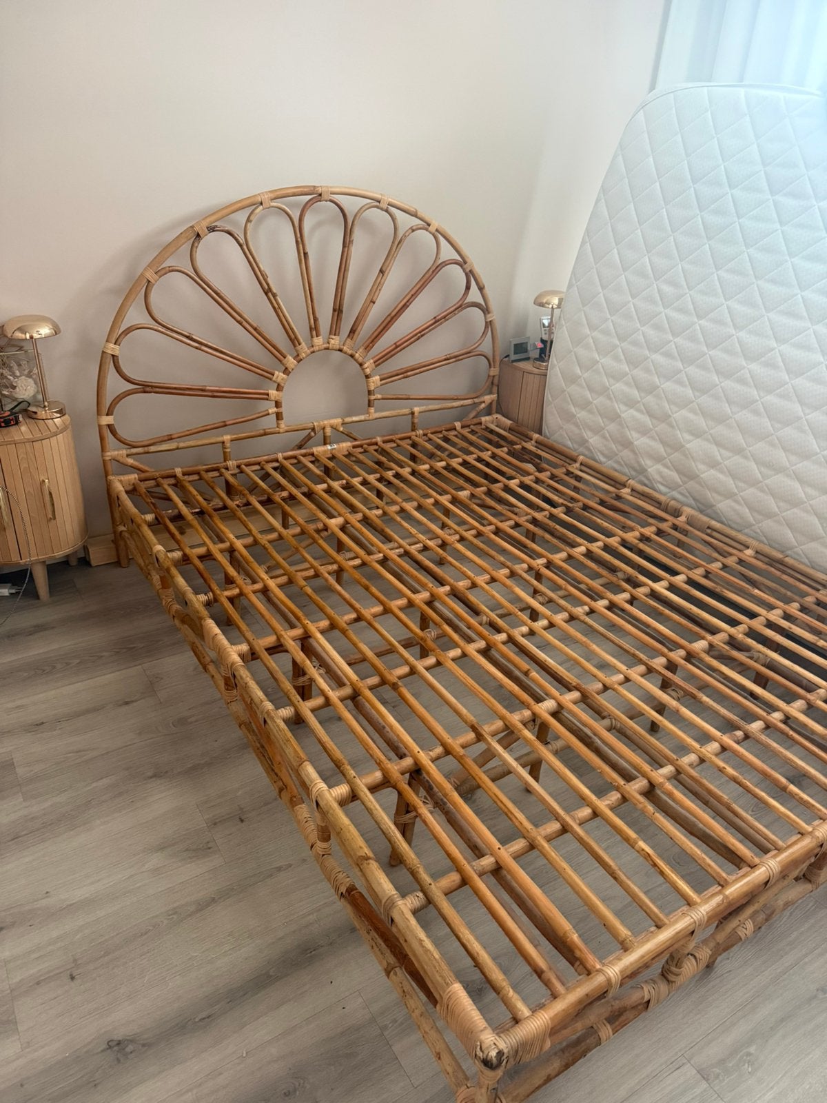 Rotan bed ombouw 160x210, Huis en Inrichting, Ophalen, Overige materialen, 210 cm, Tweepersoons