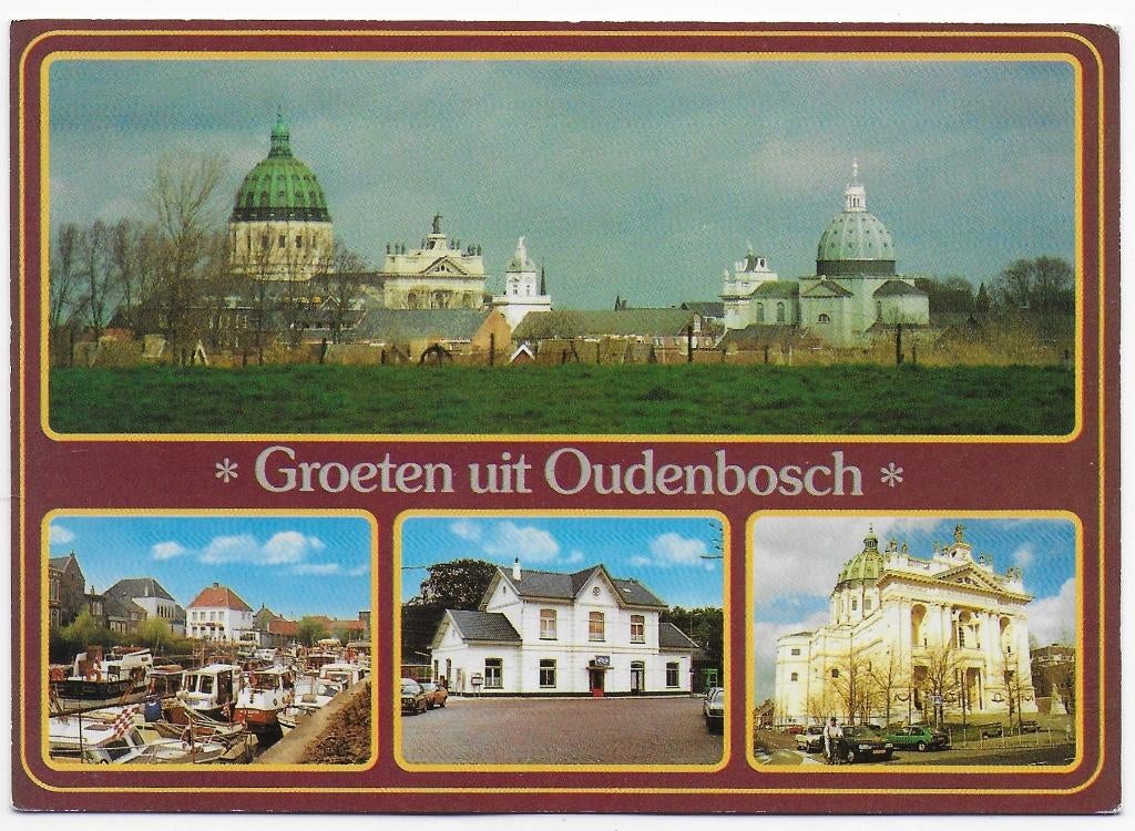 Oudenbosch -- Gelopen ansichtkaart (B6224), Ophalen of Verzenden, 1980 tot heden, Gelopen