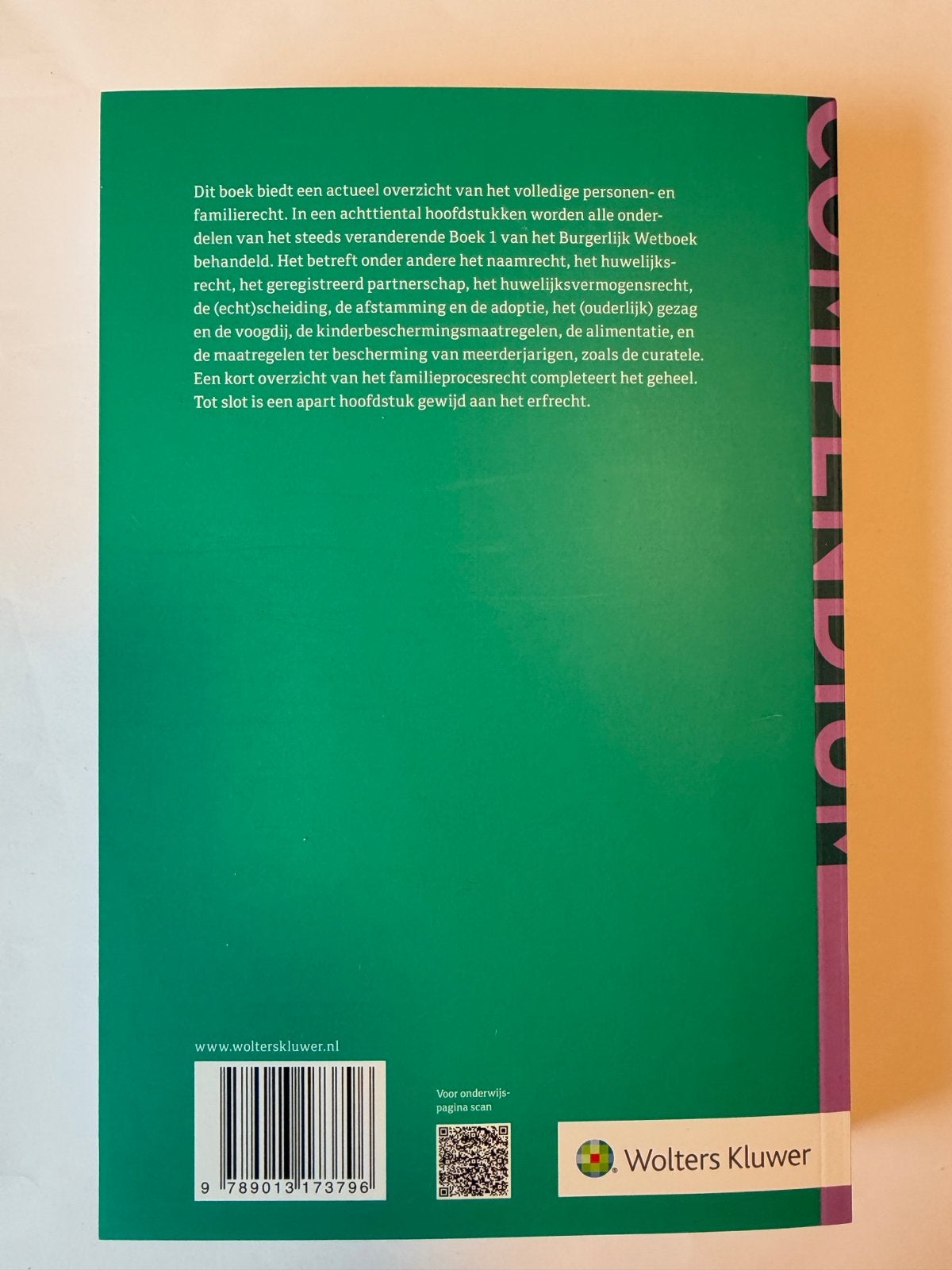Compendium Personen- en familierecht - Wolters Kluwer, Ophalen of Verzenden, Gamma, Zo goed als nieuw, HBO