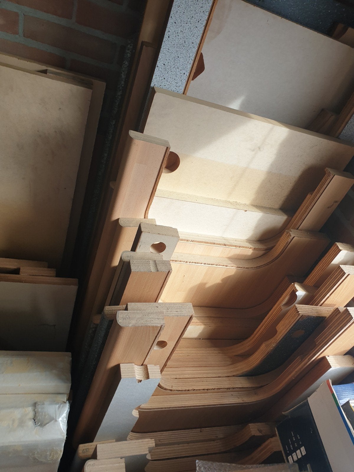 Multiplex platen van restanten aanrechtbladen, Ophalen, 25 tot 50 mm, Overige typen, Minder dan 200 cm