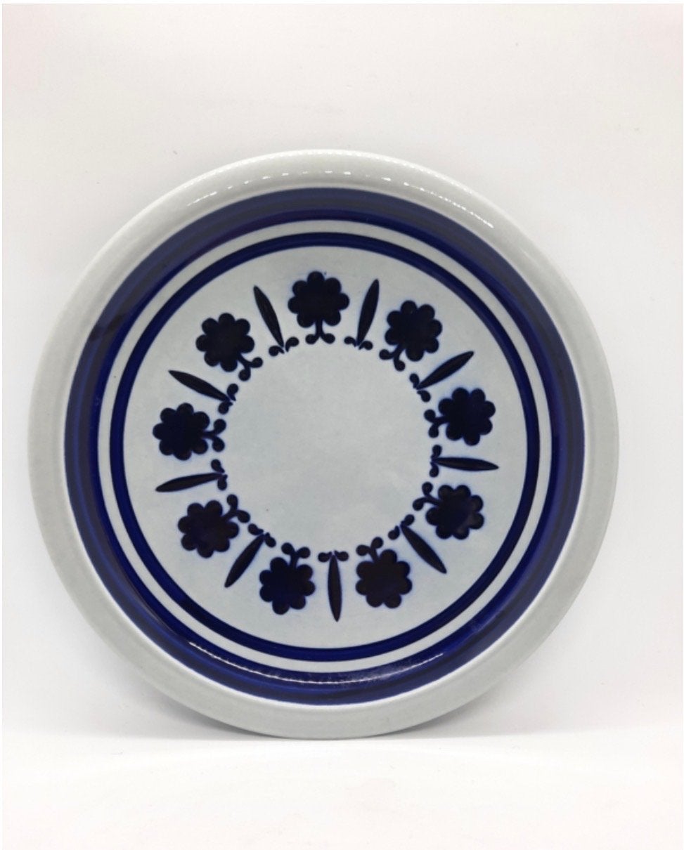 Set van 3 vintage Boch La Louvière borden blauw/wit baltic, Antiek en Kunst, Ophalen of Verzenden