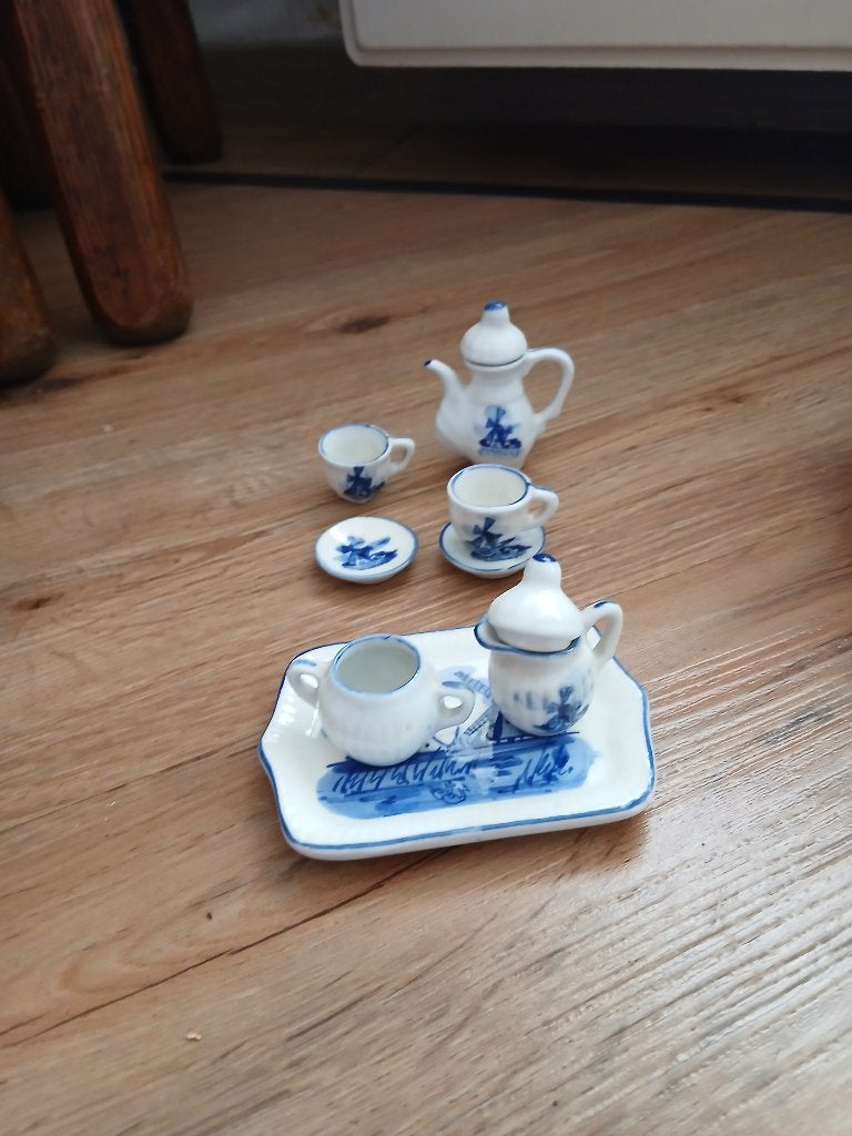 Delft blauw Miniset koffie & Roomstel, Ophalen of Verzenden