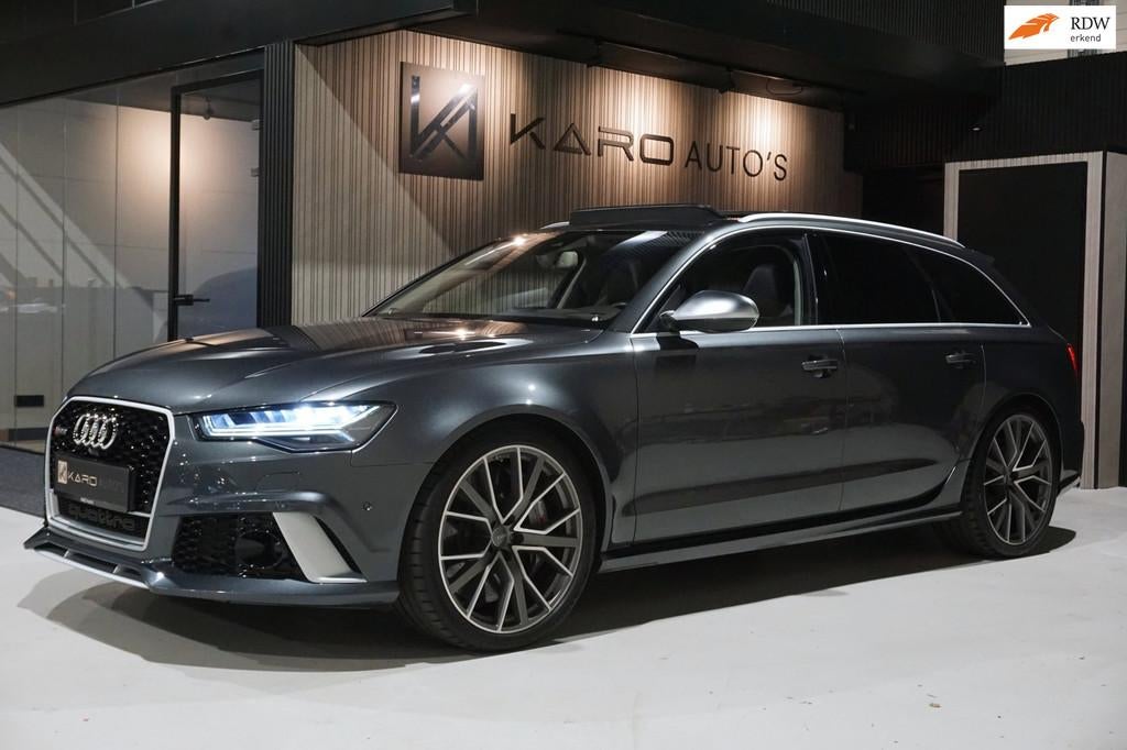 Audi RS6 4.0 TFSI Quattro Performance Pano B&O 360 HUD Softc, Auto's, Automaat, Gebruikt, 3993 cc, 5 stoelen