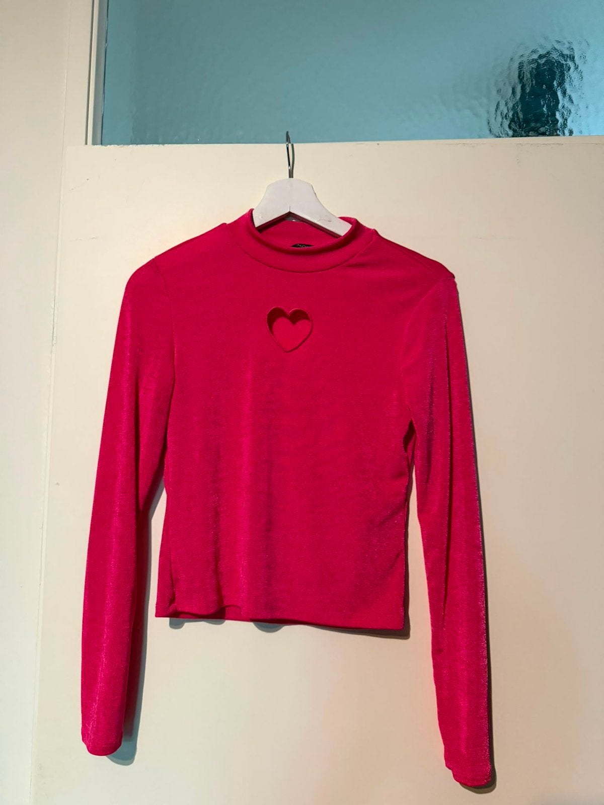 Monki roze top  - Maat 38, Maat 38/40 (M), Ophalen of Verzenden, Lange mouw, Roze