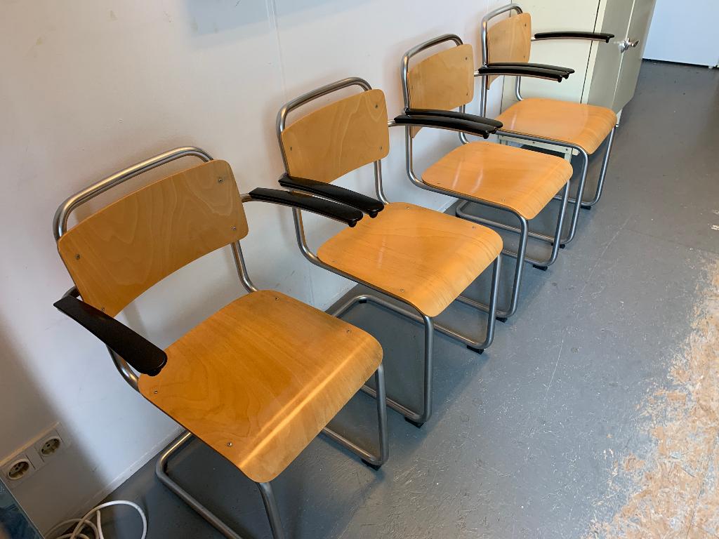 4x Gebroeders van der Stroom Dutch Originals Gispen Stoelen, Huis en Inrichting, Ophalen, Gebruikt, Design, Vier