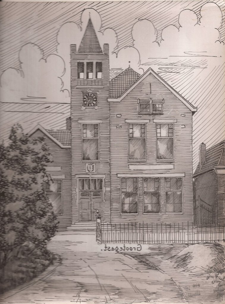 Grootegast Gemeentehuis tekening Sievers 50/60er jaren