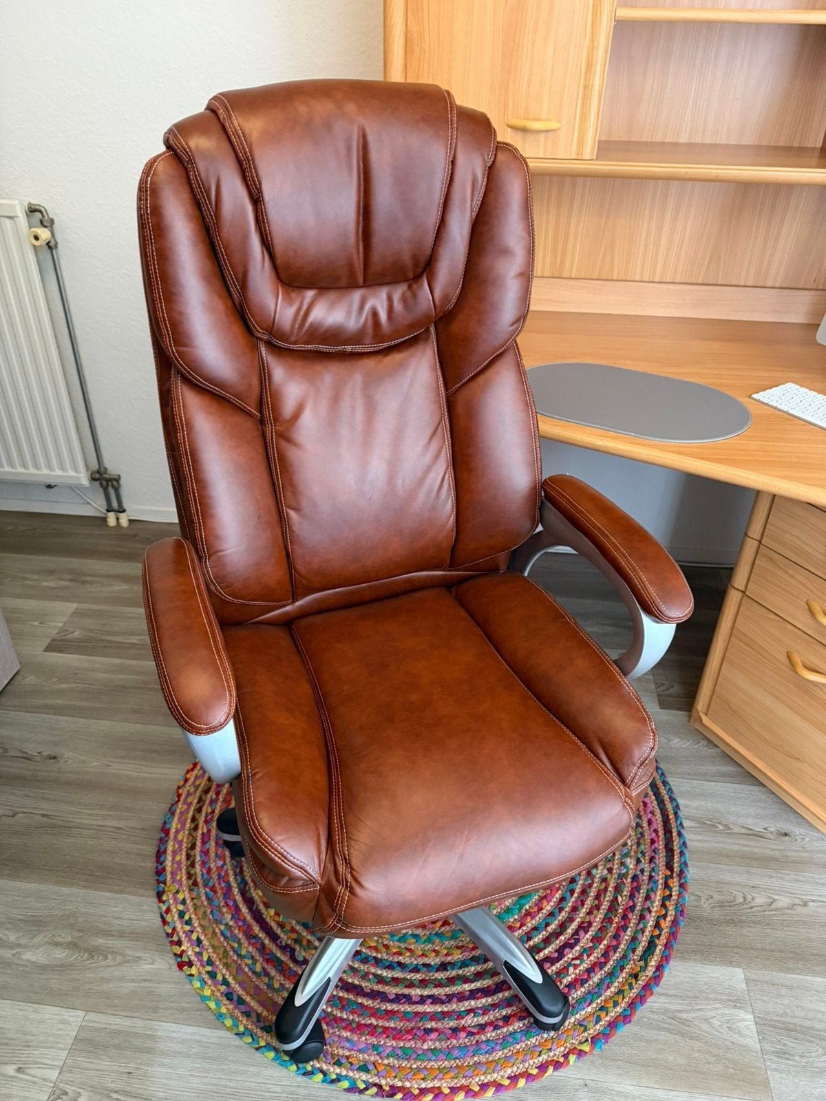 Hoekbureau met luxe bureaustoel 🪑, Huis en Inrichting, Bureaus, Ophalen, Zo goed als nieuw, Bureau-kast combinatie