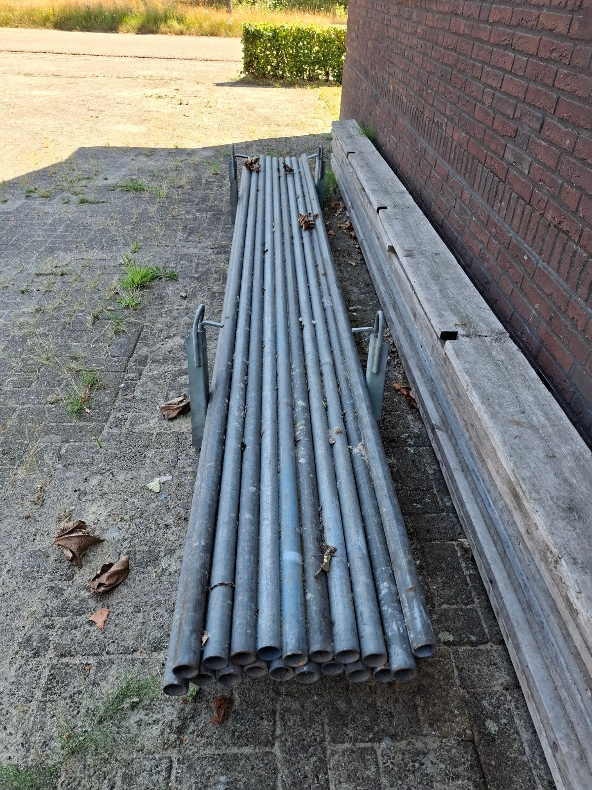 Stalen bouw-/buizensteiger, Doe-het-zelf en Verbouw, Steigers, Ophalen, Overige typen, Minder dan 2 meter